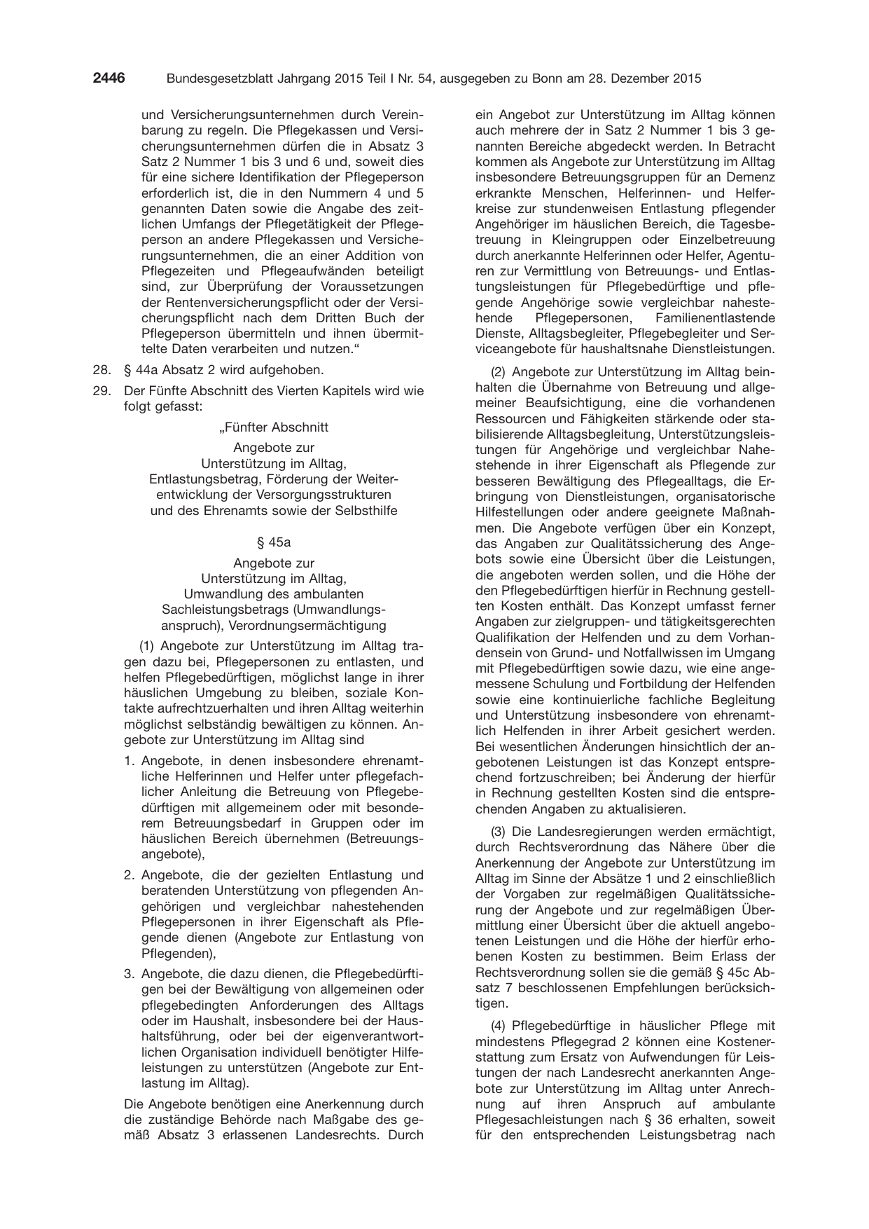 BGBl. 2015, Seite 2446 — Originalseite als Abbildung