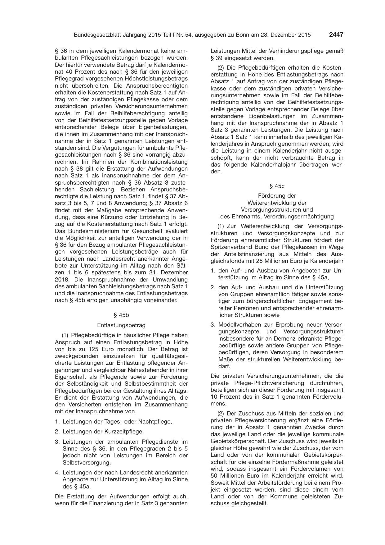 BGBl. 2015, Seite 2447 — Originalseite als Abbildung