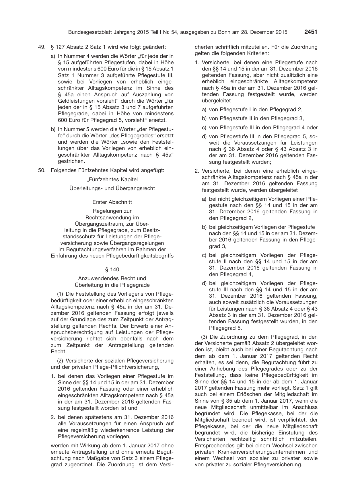 BGBl. 2015, Seite 2451 — Originalseite als Abbildung