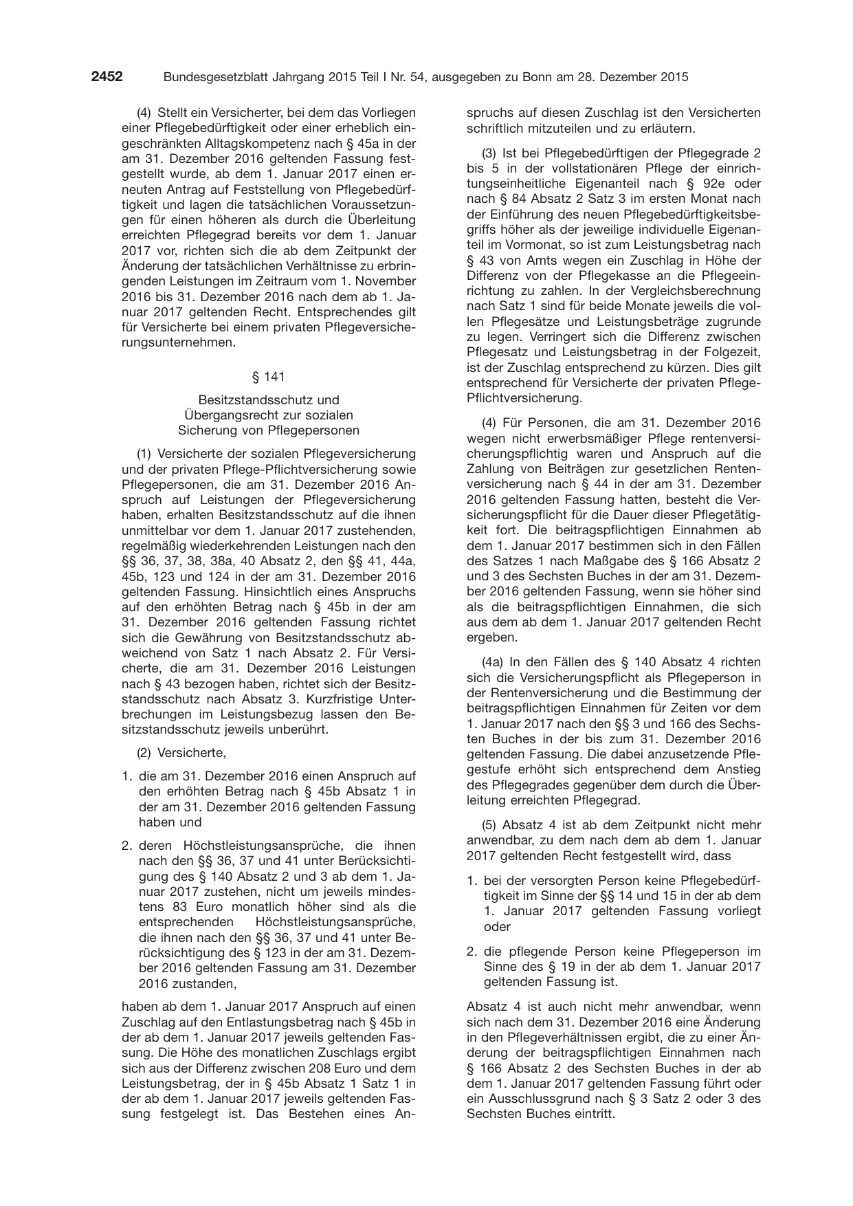 BGBl. 2015, Seite 2452 — Originalseite als Abbildung
