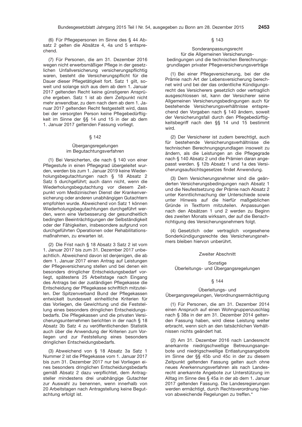 BGBl. 2015, Seite 2453 — Originalseite als Abbildung