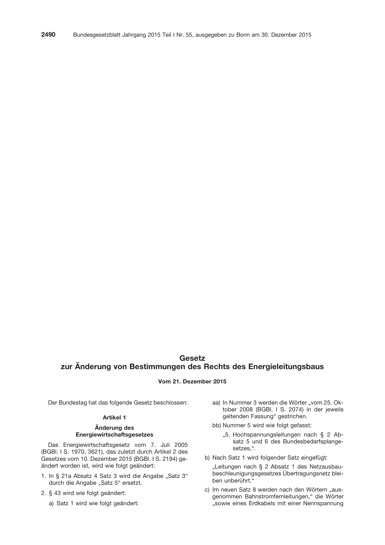 BGBl. 2015, Seite 2490 — Originalseite als Abbildung