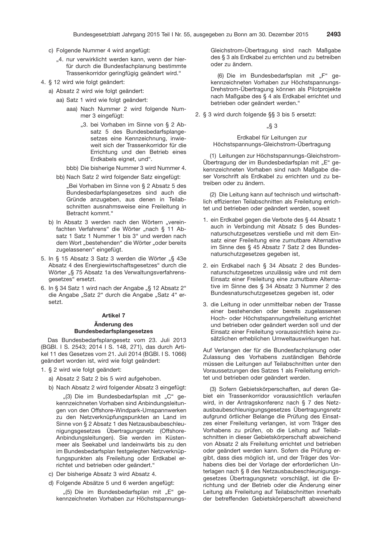 BGBl. 2015, Seite 2493 — Originalseite als Abbildung