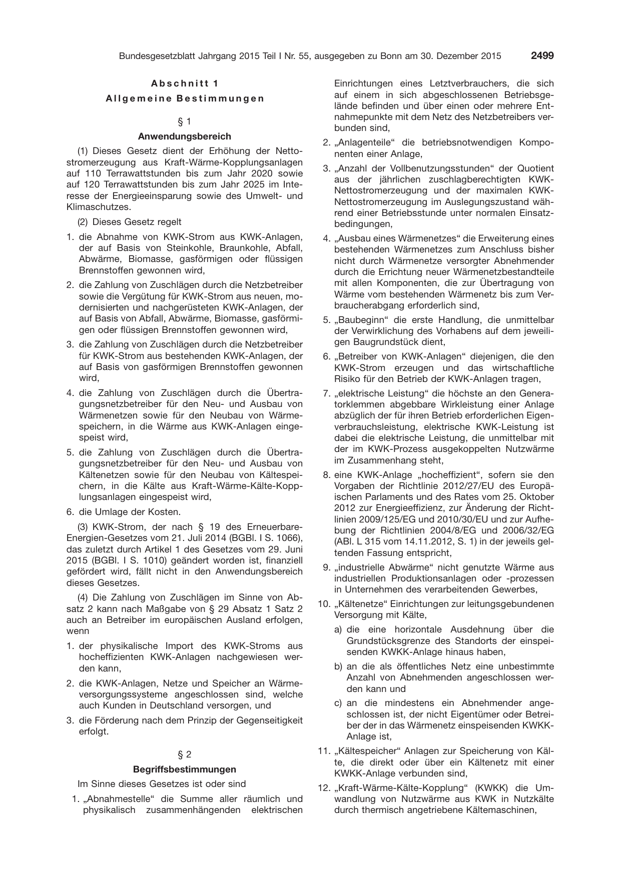 BGBl. 2015, Seite 2499 — Originalseite als Abbildung