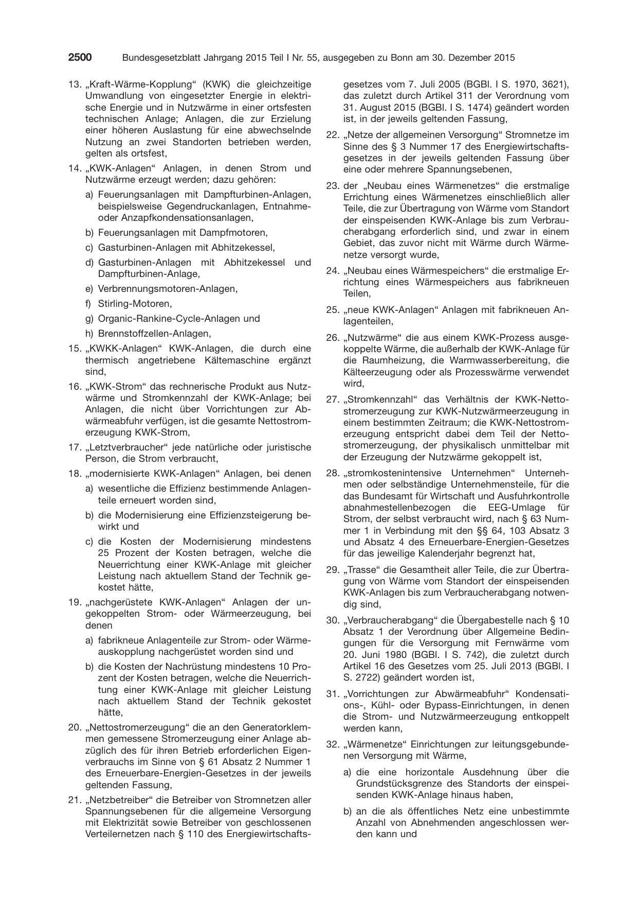 BGBl. 2015, Seite 2500 — Originalseite als Abbildung