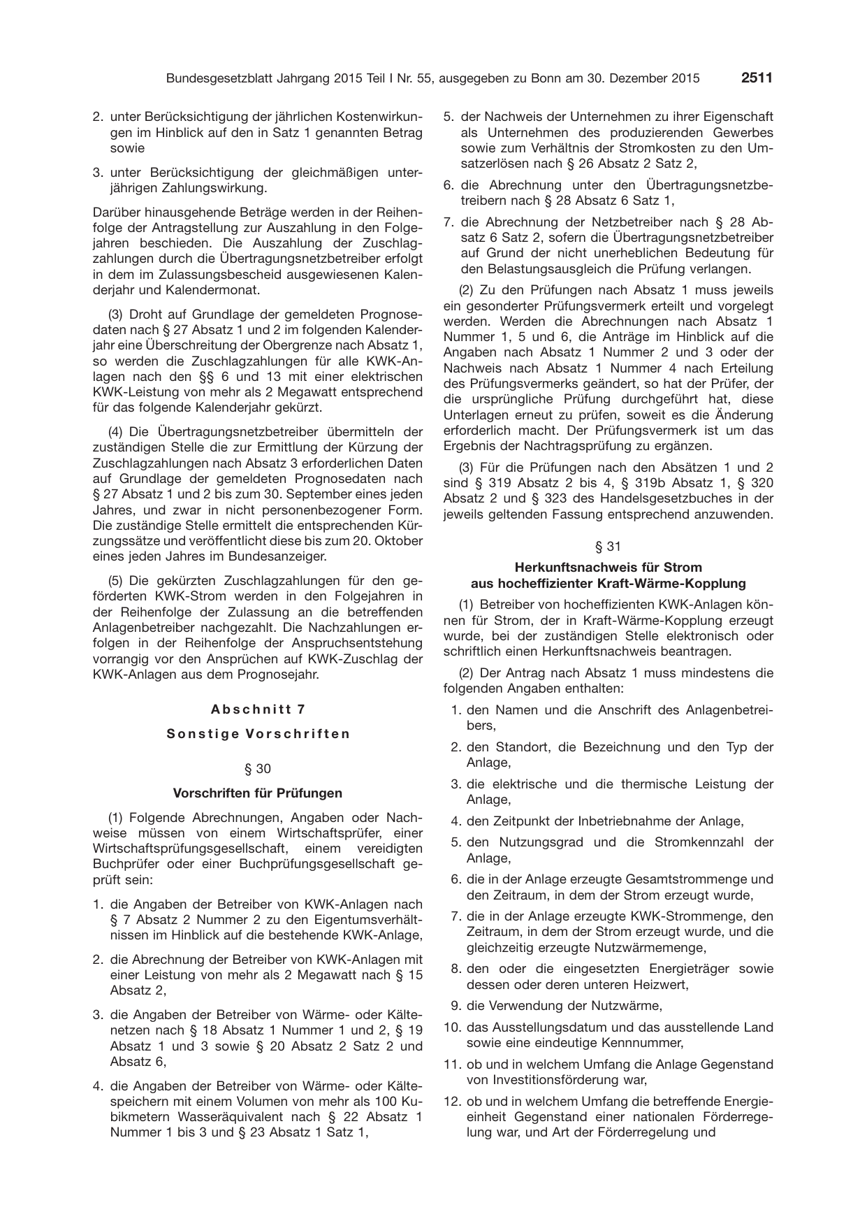 BGBl. 2015, Seite 2511 — Originalseite als Abbildung