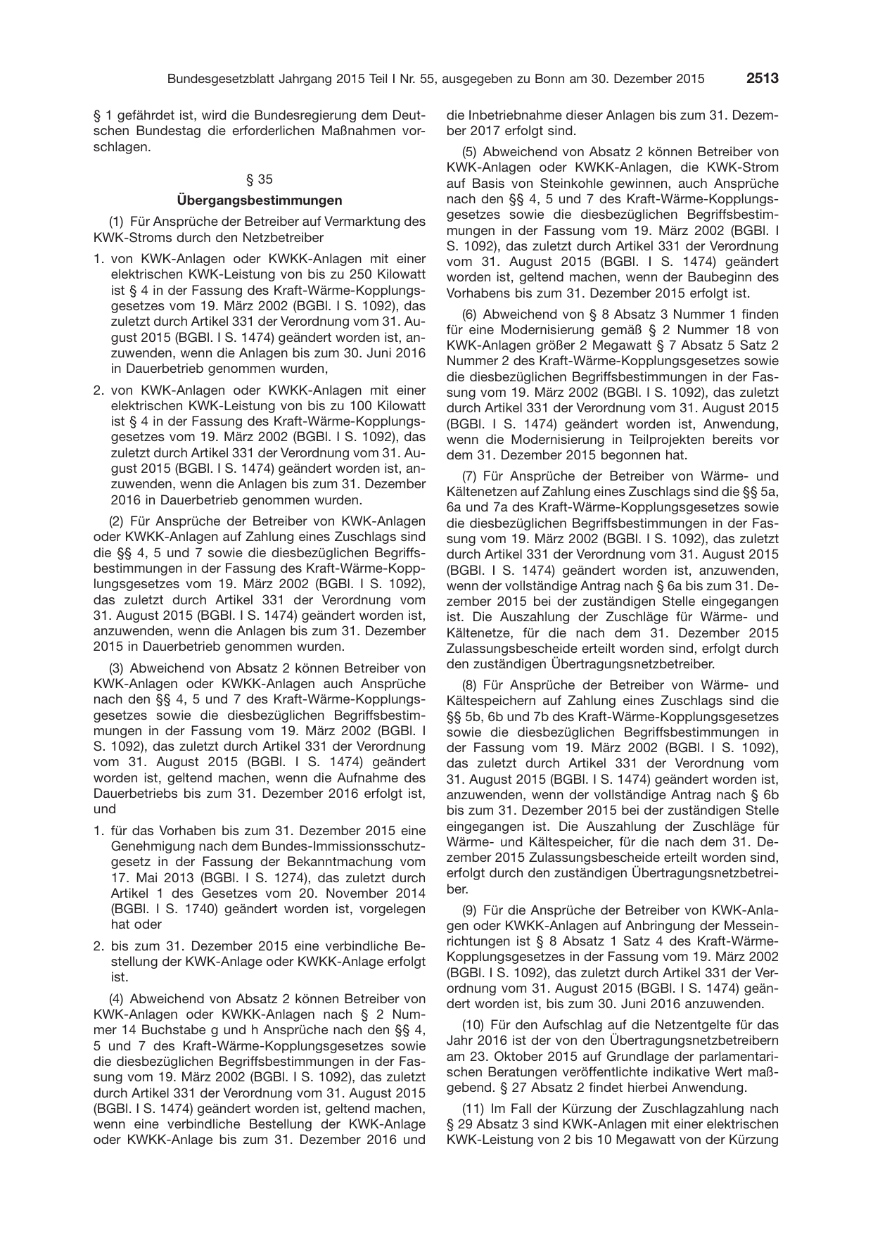 BGBl. 2015, Seite 2513 — Originalseite als Abbildung