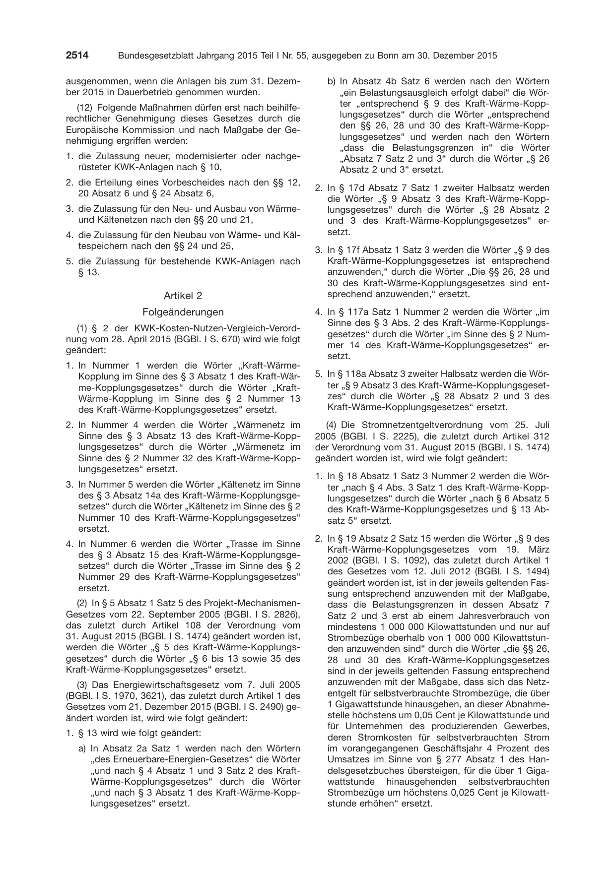 BGBl. 2015, Seite 2514 — Originalseite als Abbildung