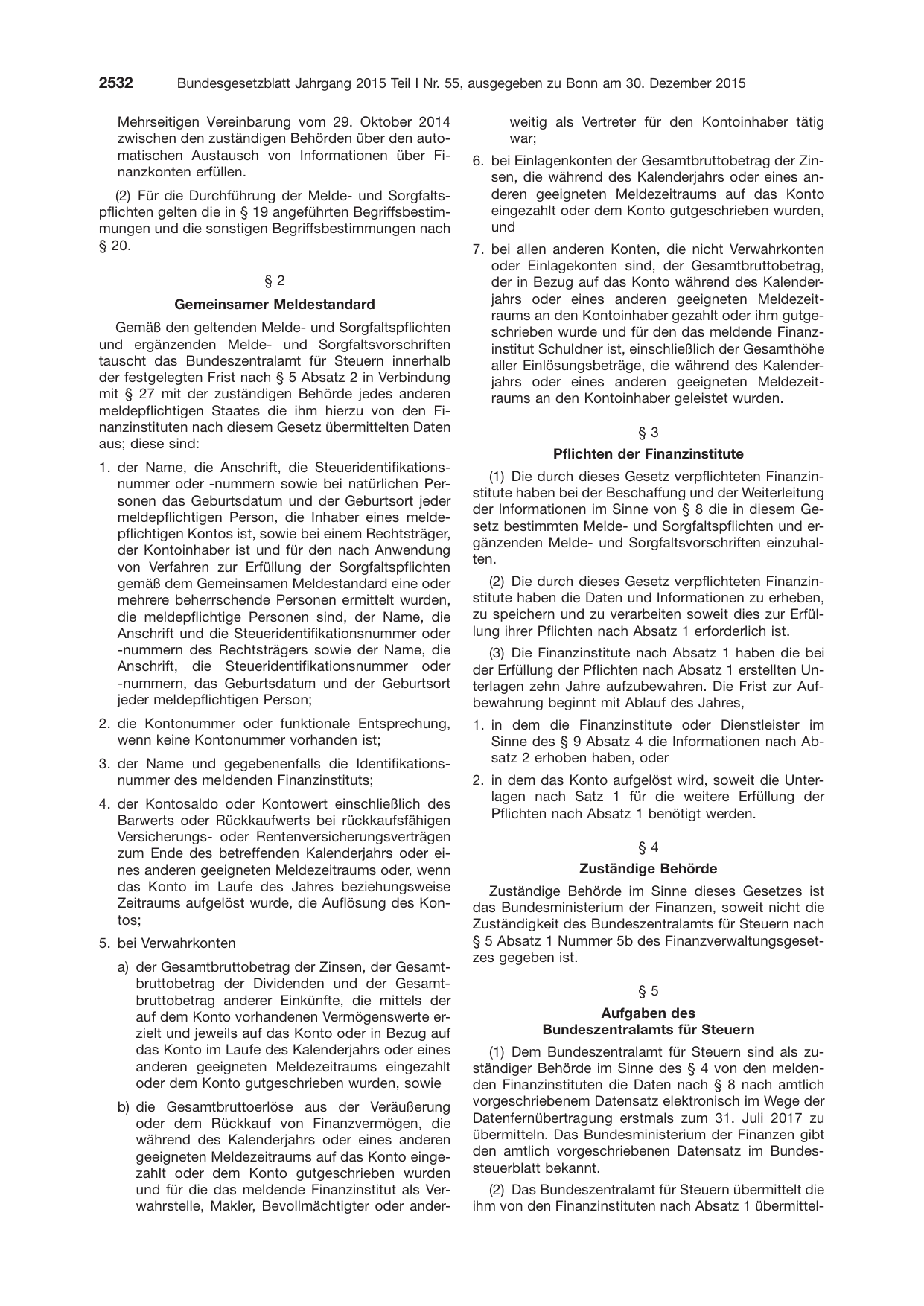 BGBl. 2015, Seite 2532 — Originalseite als Abbildung