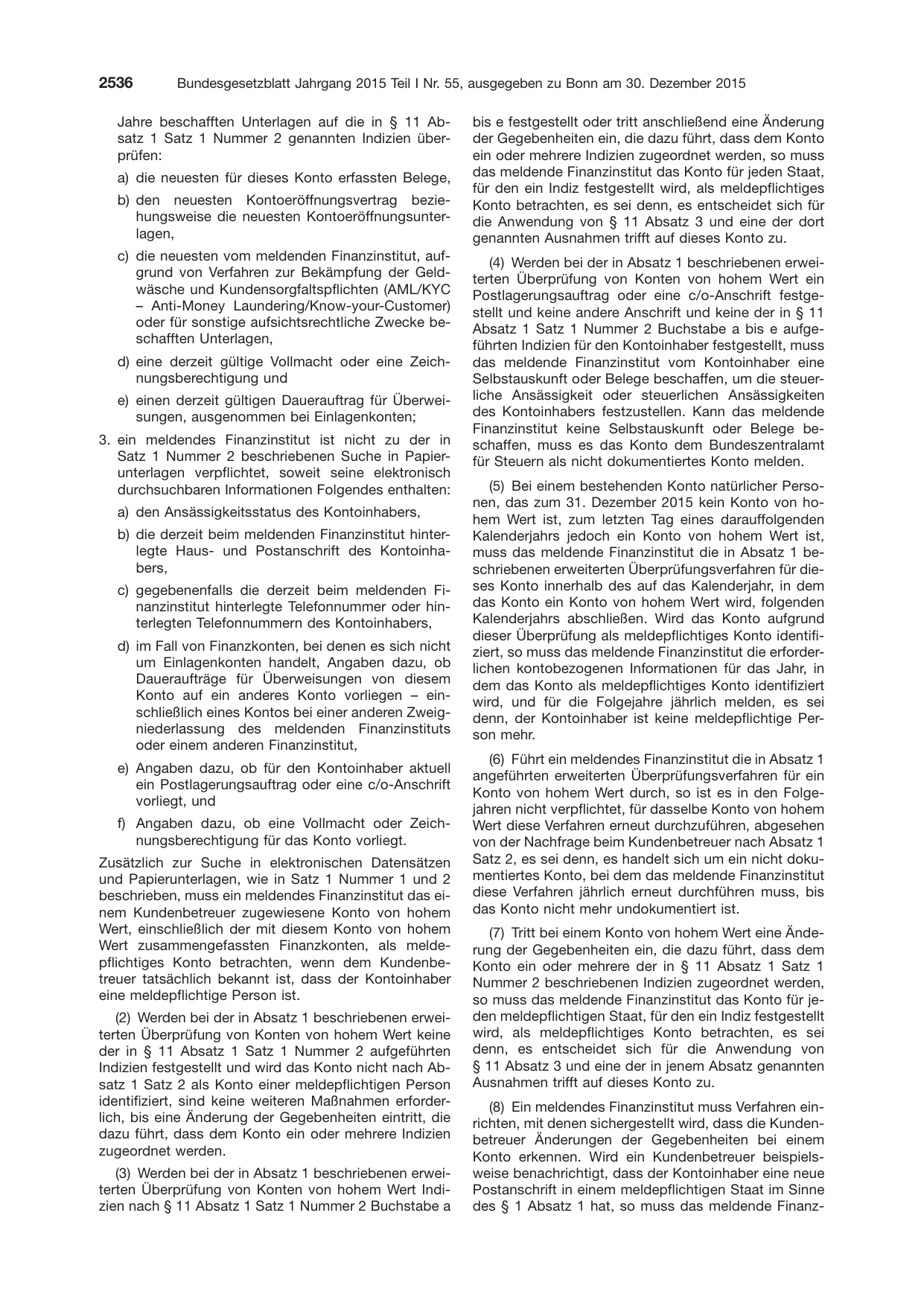 BGBl. 2015, Seite 2536 — Originalseite als Abbildung