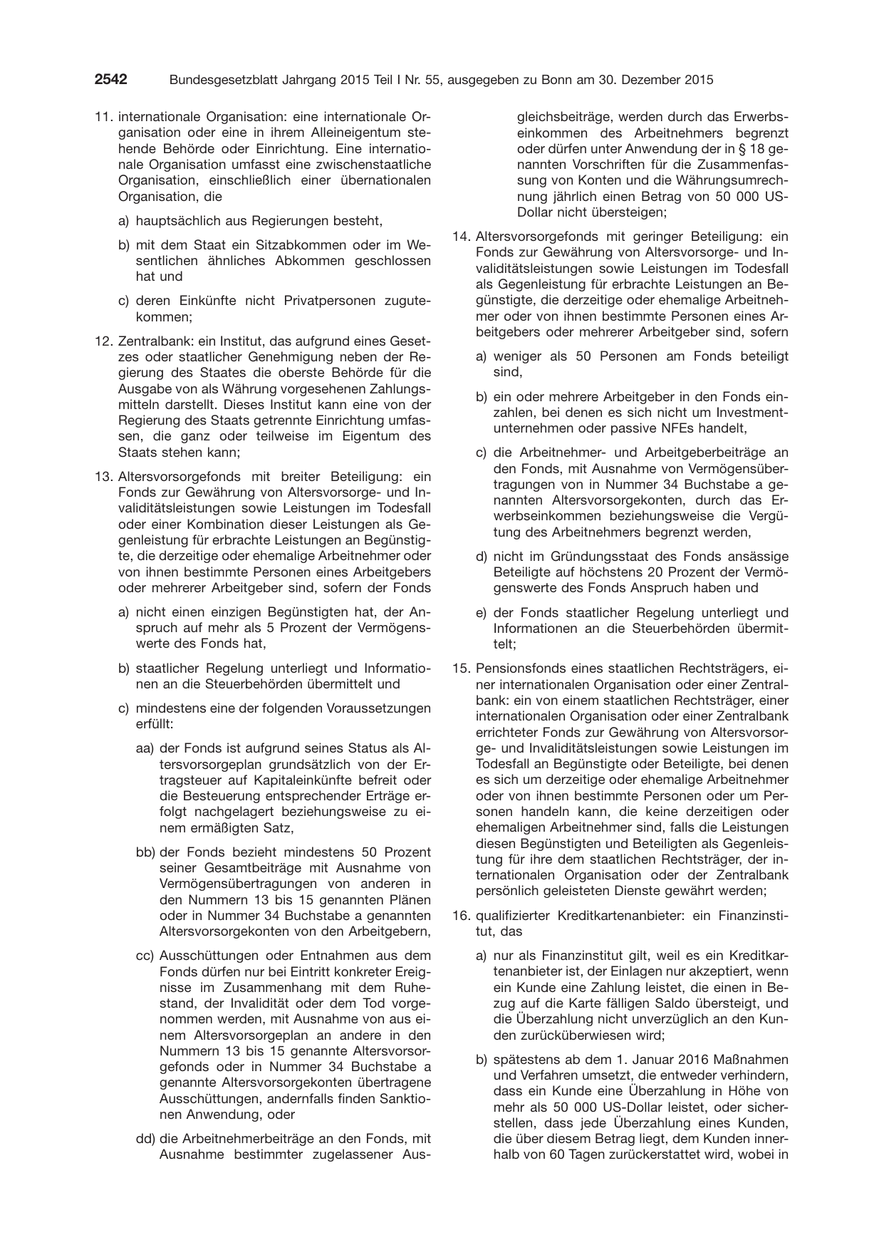 BGBl. 2015, Seite 2542 — Originalseite als Abbildung