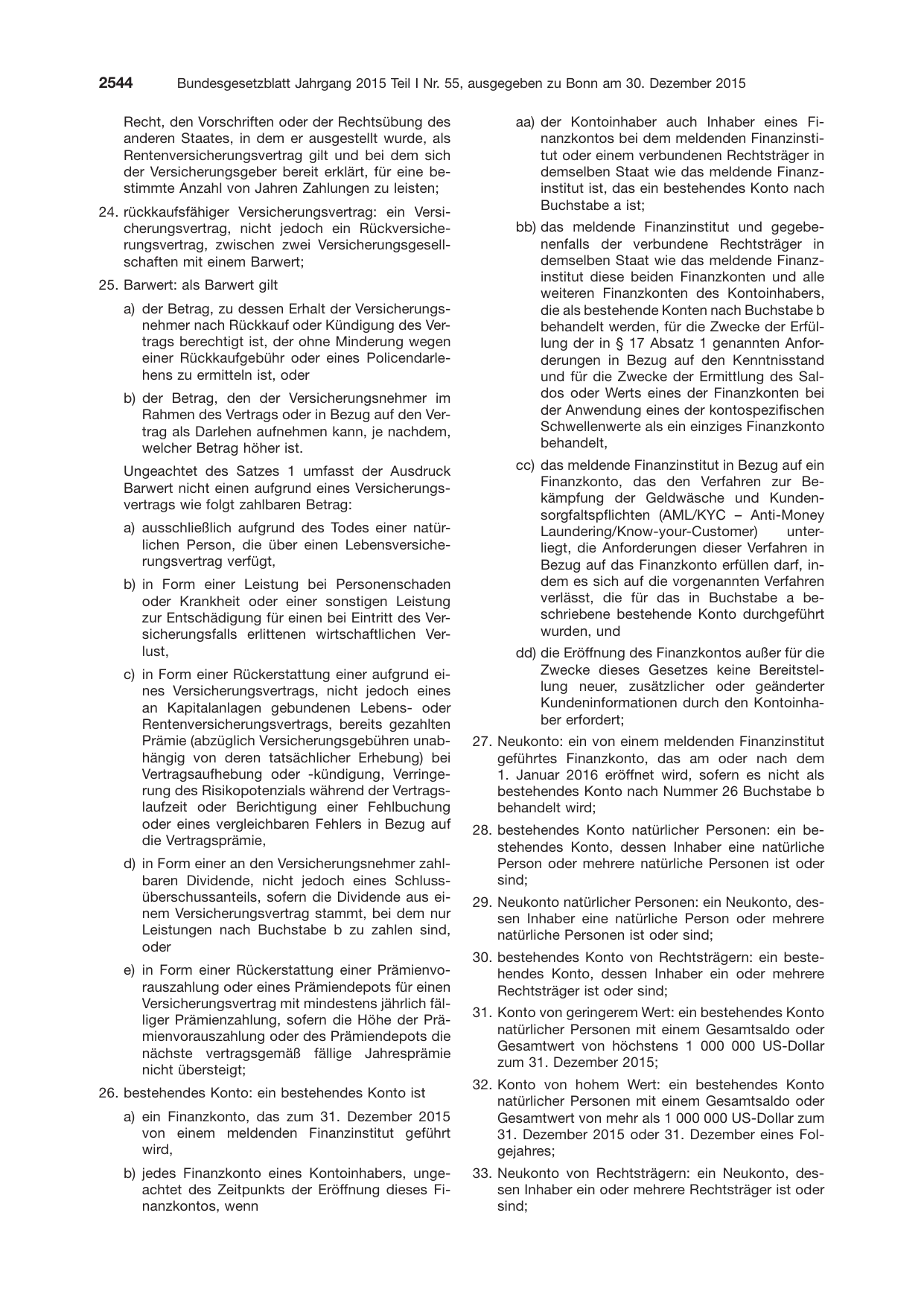 BGBl. 2015, Seite 2544 — Originalseite als Abbildung