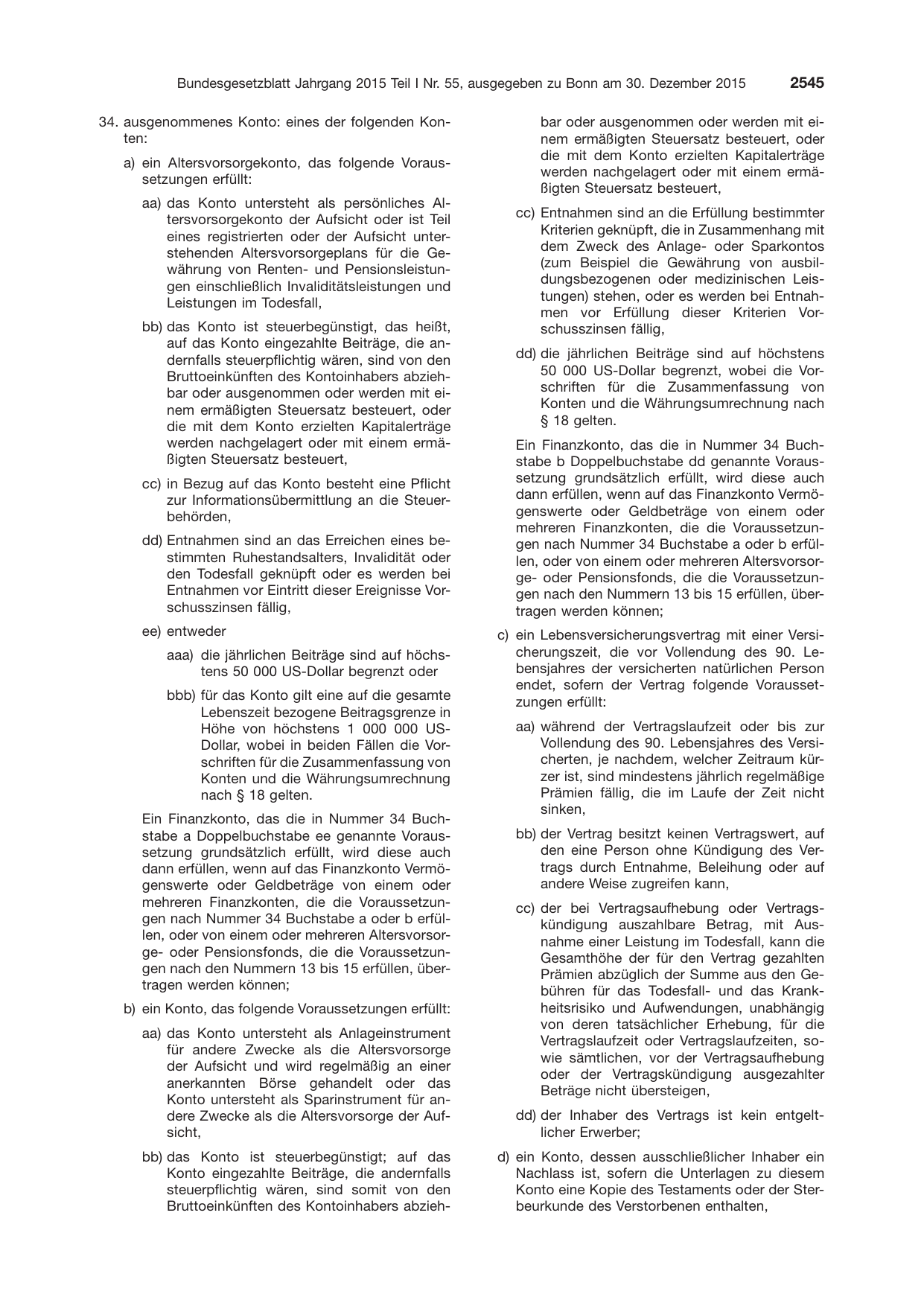 BGBl. 2015, Seite 2545 — Originalseite als Abbildung
