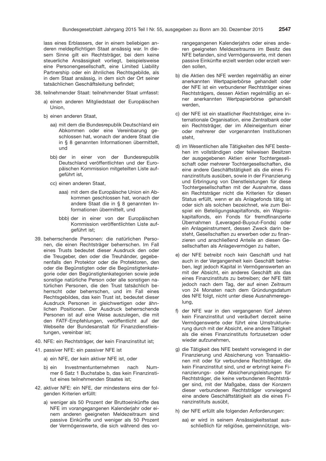 BGBl. 2015, Seite 2547 — Originalseite als Abbildung