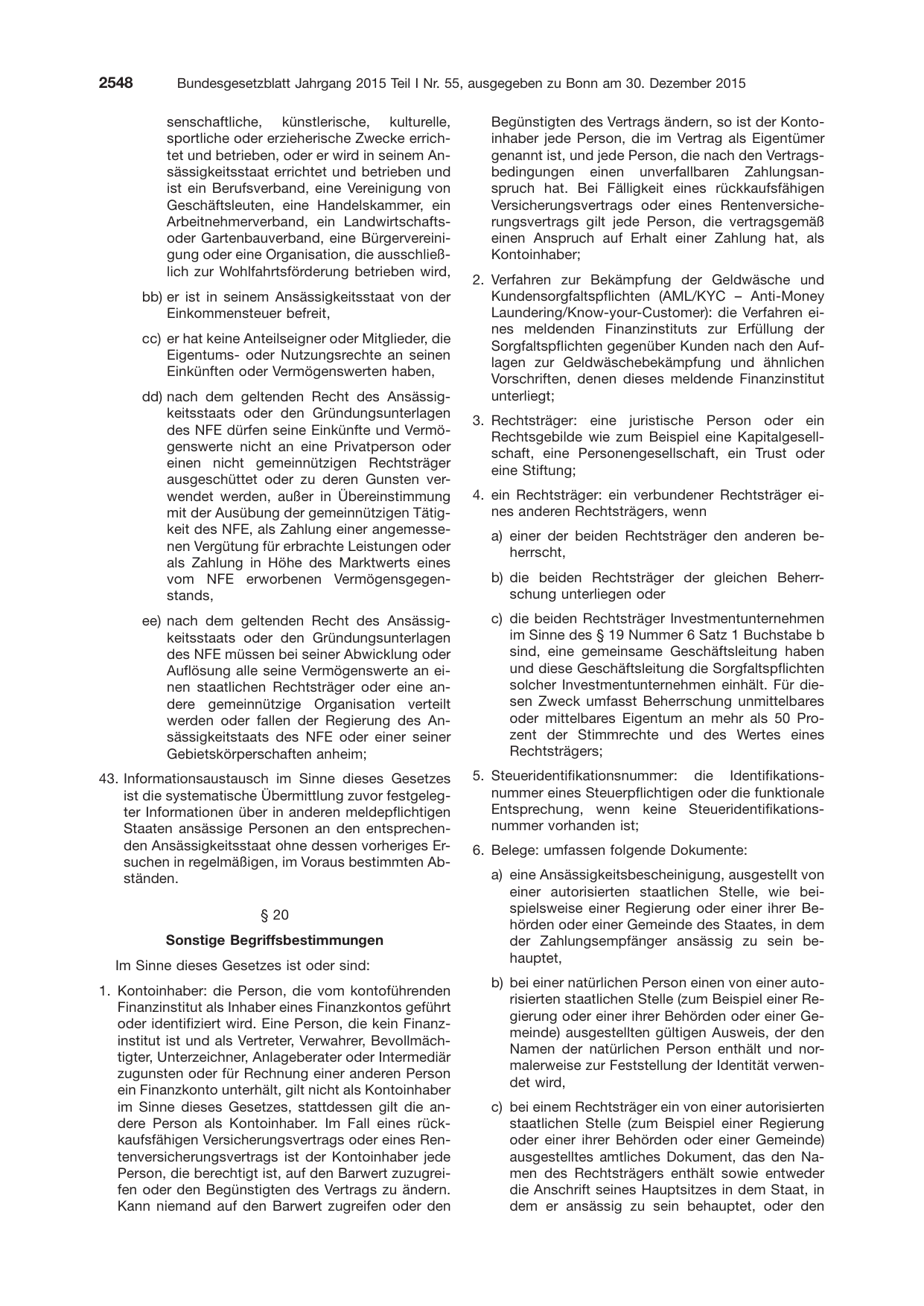 BGBl. 2015, Seite 2548 — Originalseite als Abbildung