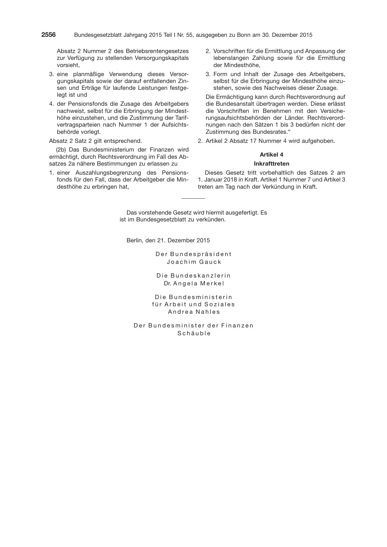 BGBl. 2015, Seite 2556 — Originalseite als Abbildung