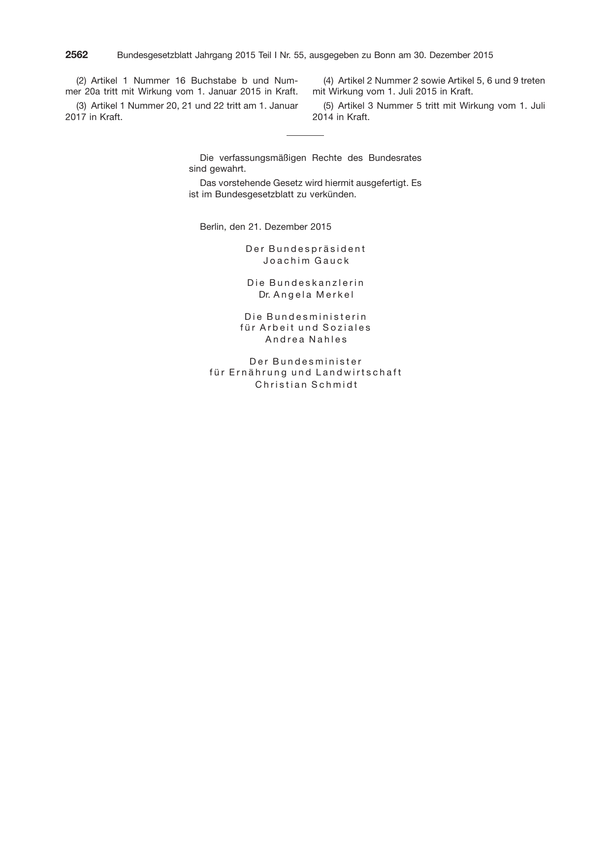 BGBl. 2015, Seite 2562 — Originalseite als Abbildung