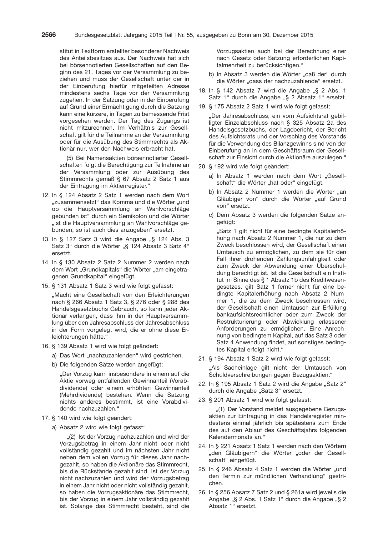 BGBl. 2015, Seite 2566 — Originalseite als Abbildung