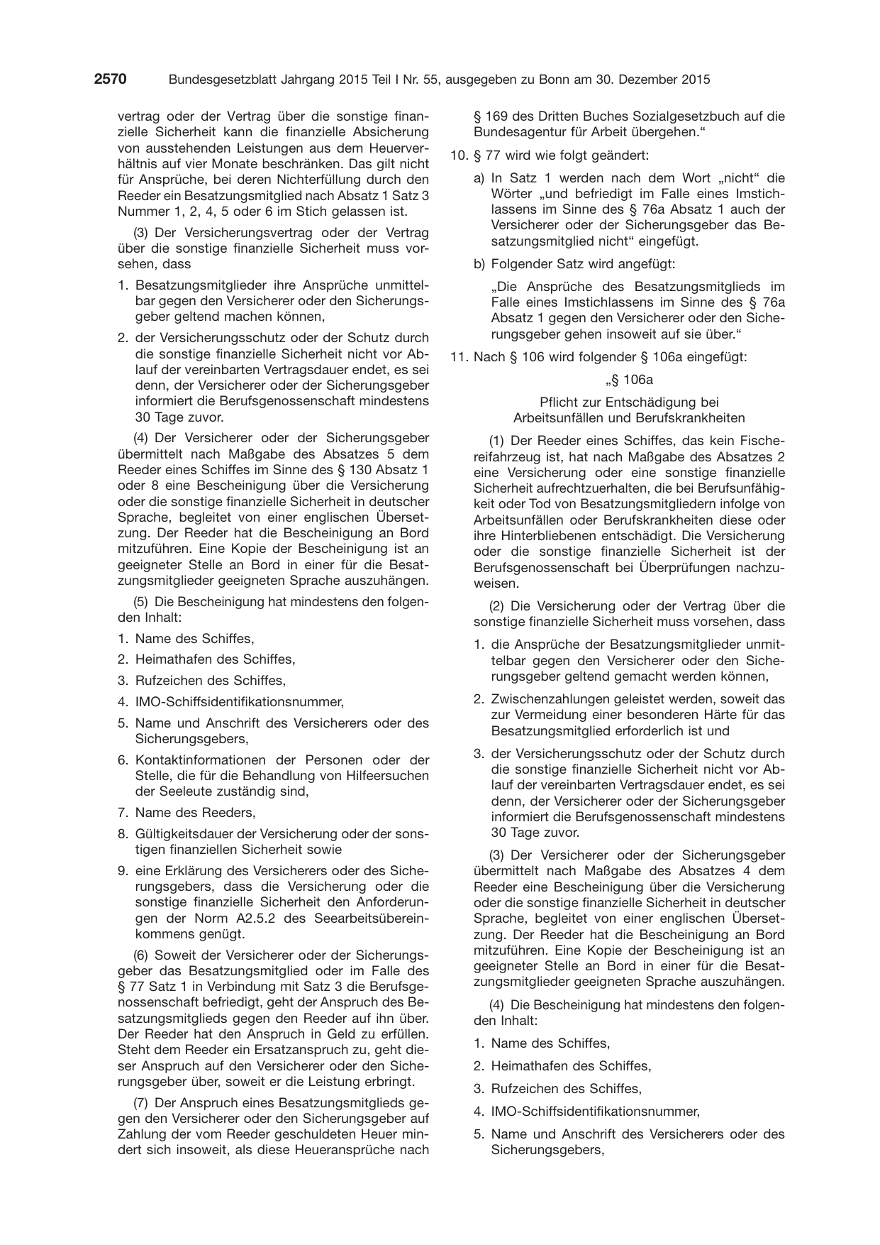 BGBl. 2015, Seite 2570 — Originalseite als Abbildung