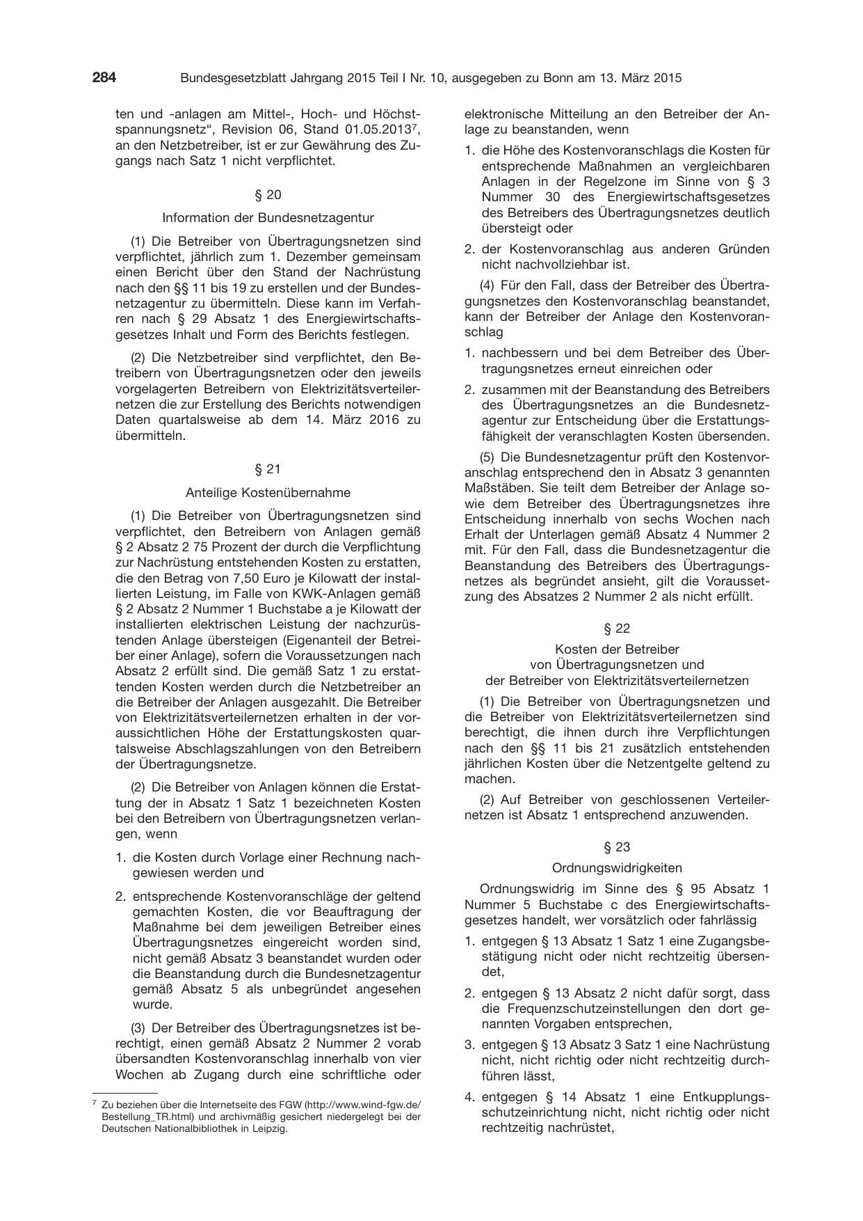 BGBl. 2015, Seite 284 — Originalseite als Abbildung