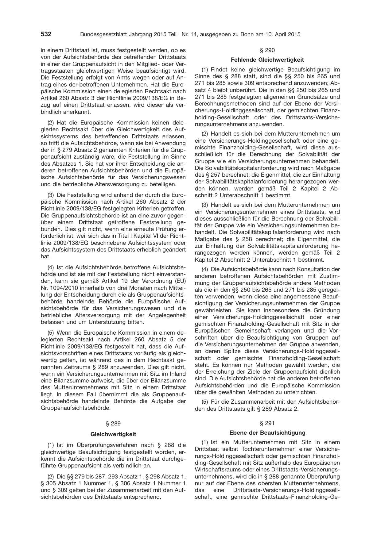 BGBl. 2015, Seite 532 — Originalseite als Abbildung