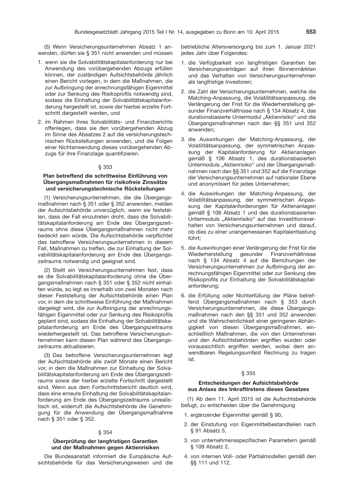 BGBl. 2015, Seite 553 — Originalseite als Abbildung