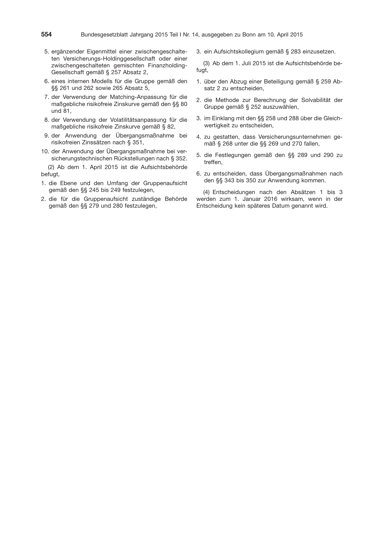 BGBl. 2015, Seite 554 — Originalseite als Abbildung