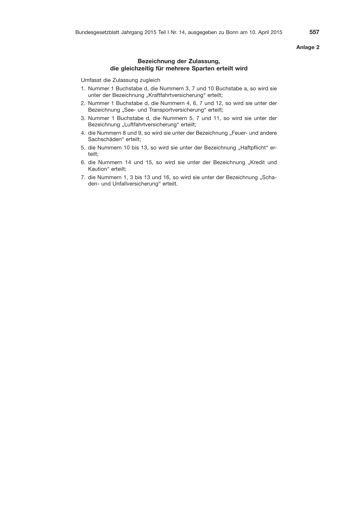 BGBl. 2015, Seite 557 — Originalseite als Abbildung