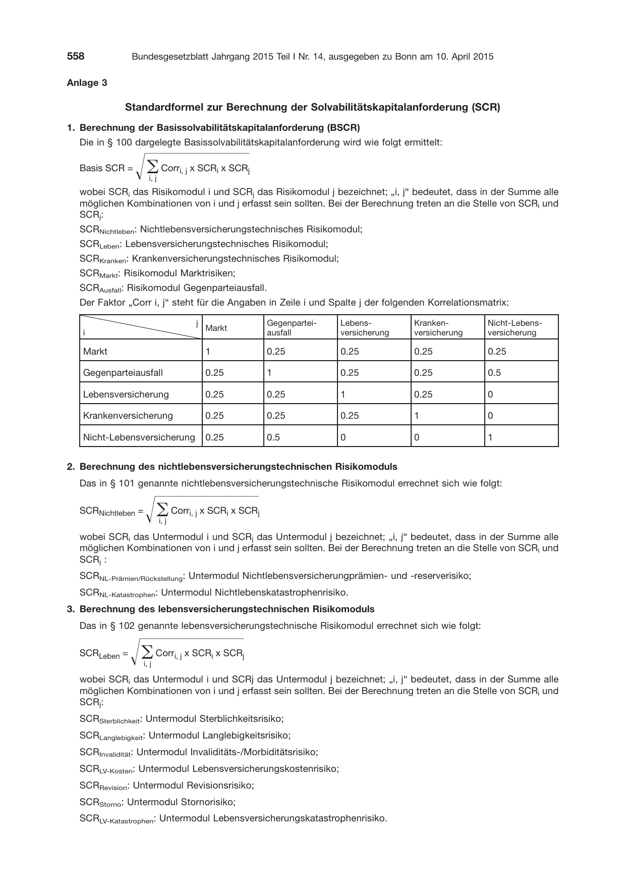 BGBl. 2015, Seite 558 — Originalseite als Abbildung