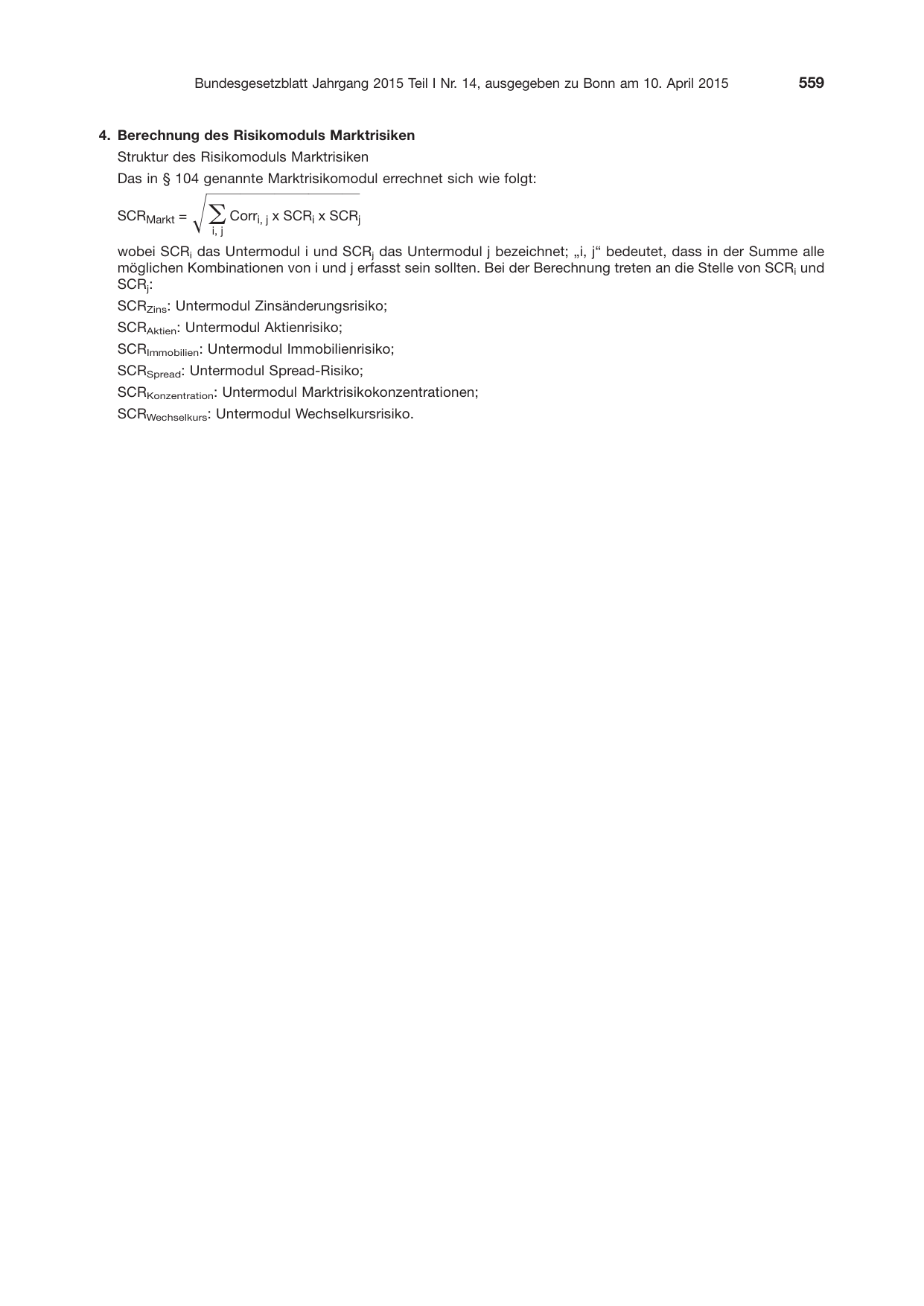 BGBl. 2015, Seite 559 — Originalseite als Abbildung