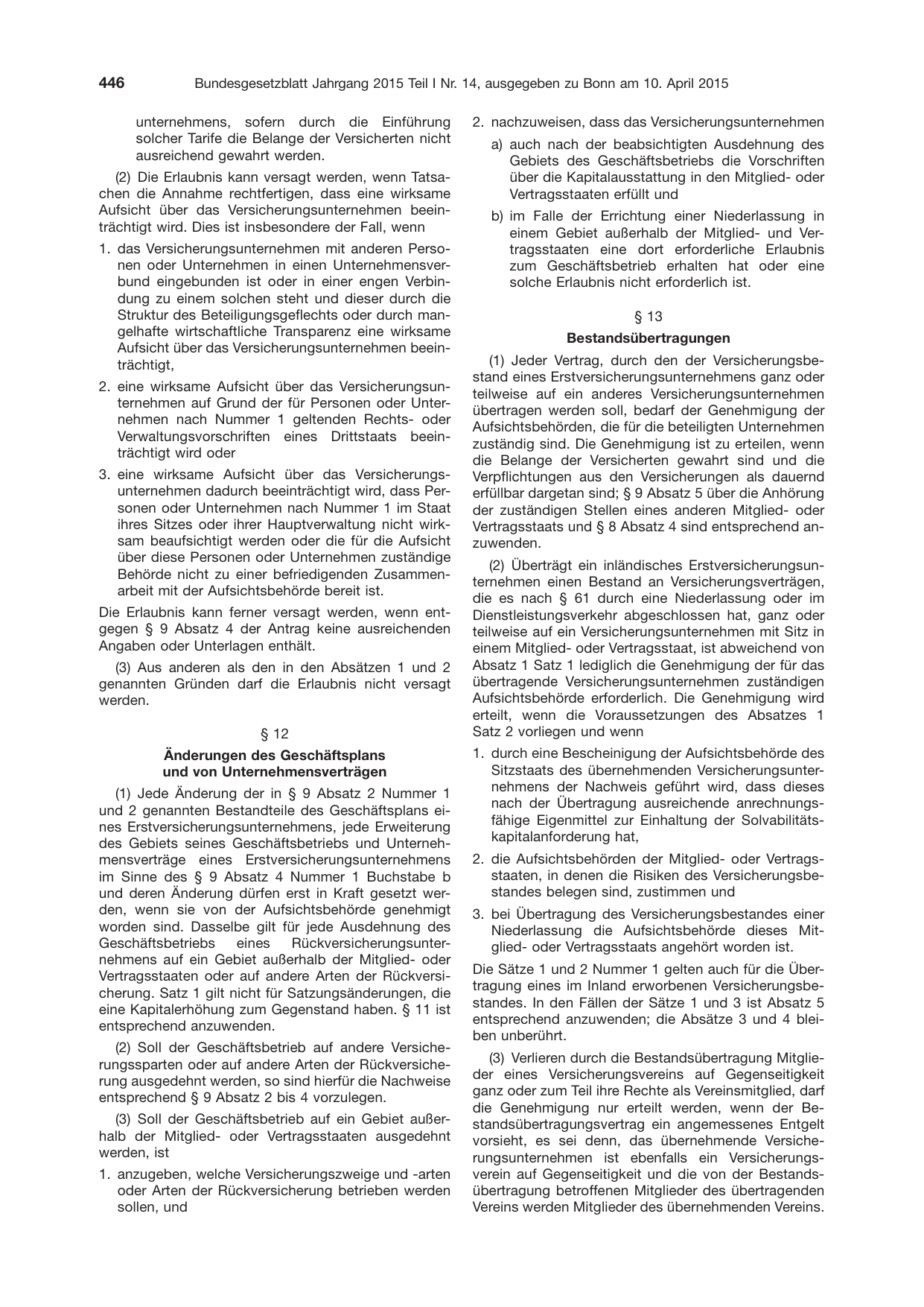 BGBl. 2015, Seite 446 — Originalseite als Abbildung