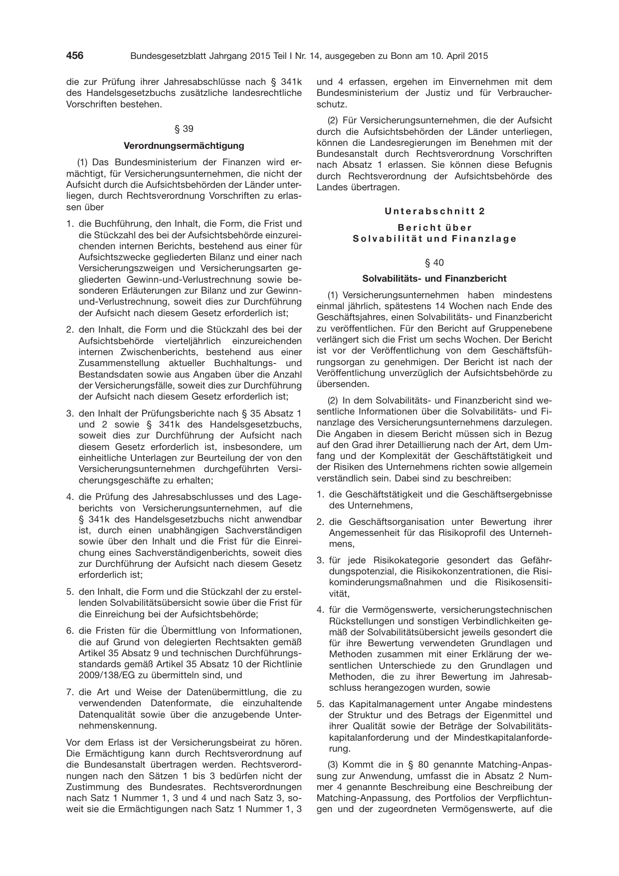 BGBl. 2015, Seite 456 — Originalseite als Abbildung