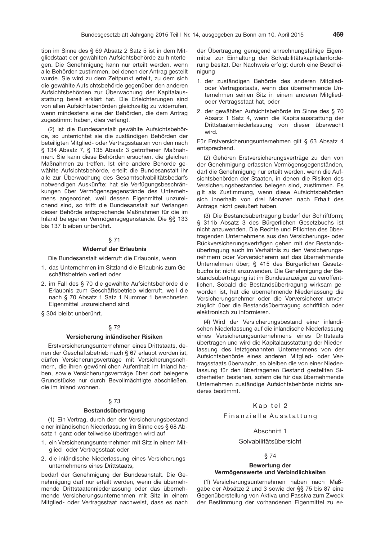 BGBl. 2015, Seite 469 — Originalseite als Abbildung