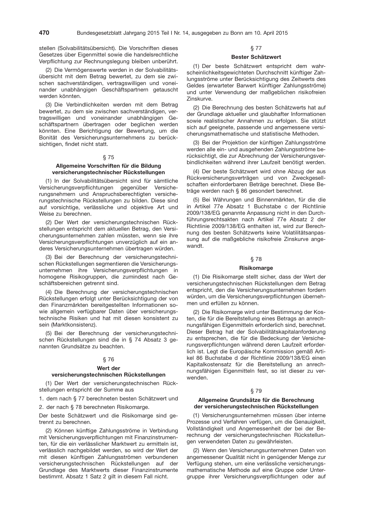 BGBl. 2015, Seite 470 — Originalseite als Abbildung