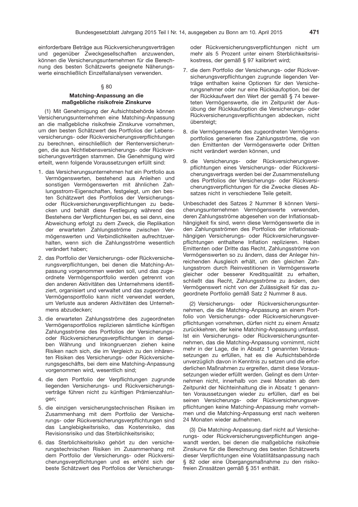 BGBl. 2015, Seite 471 — Originalseite als Abbildung