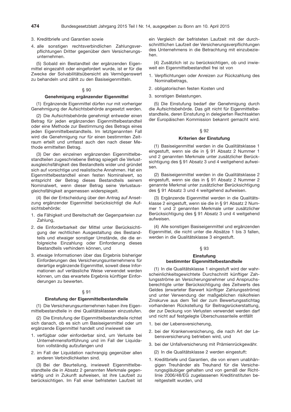 BGBl. 2015, Seite 474 — Originalseite als Abbildung