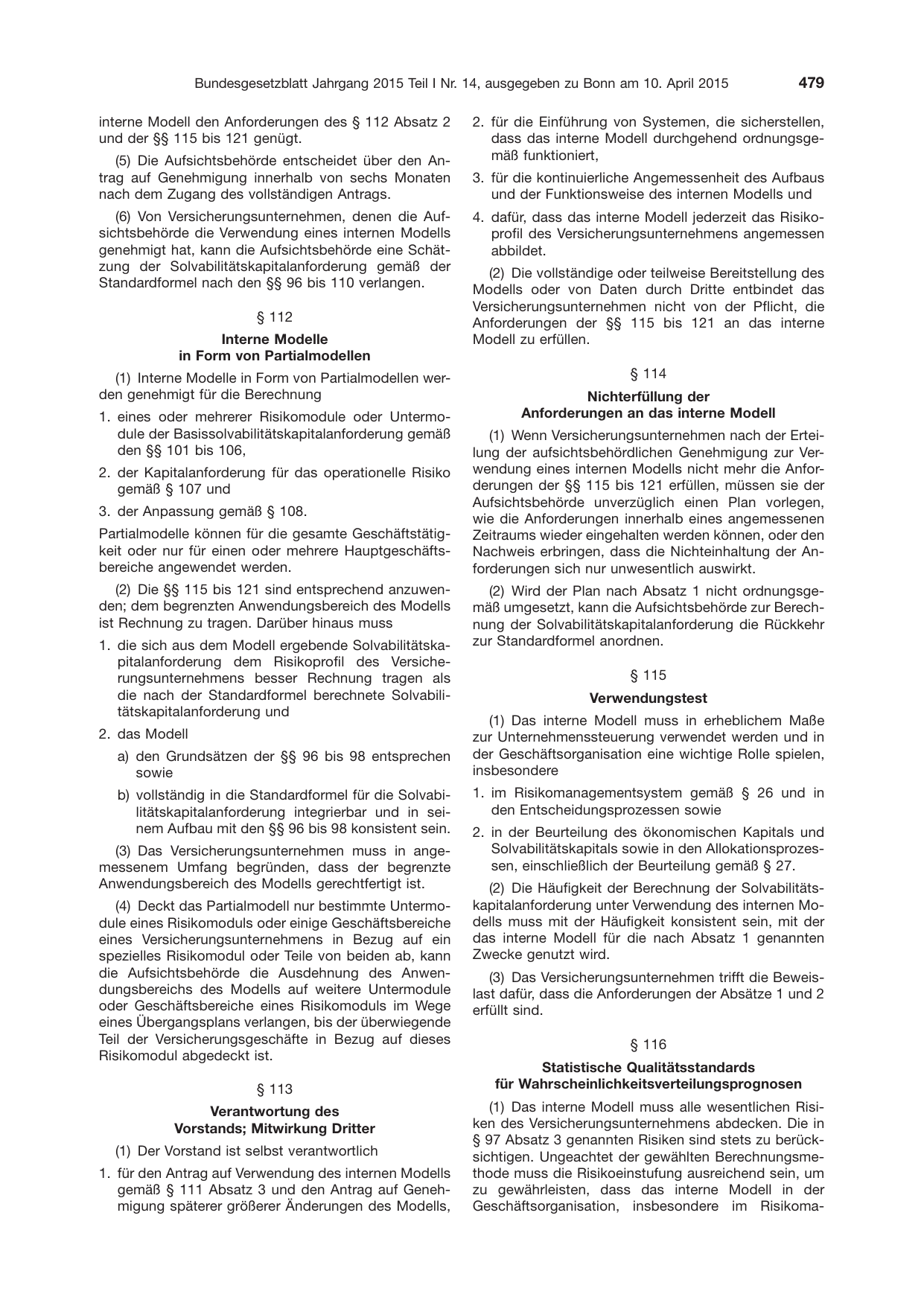 BGBl. 2015, Seite 479 — Originalseite als Abbildung