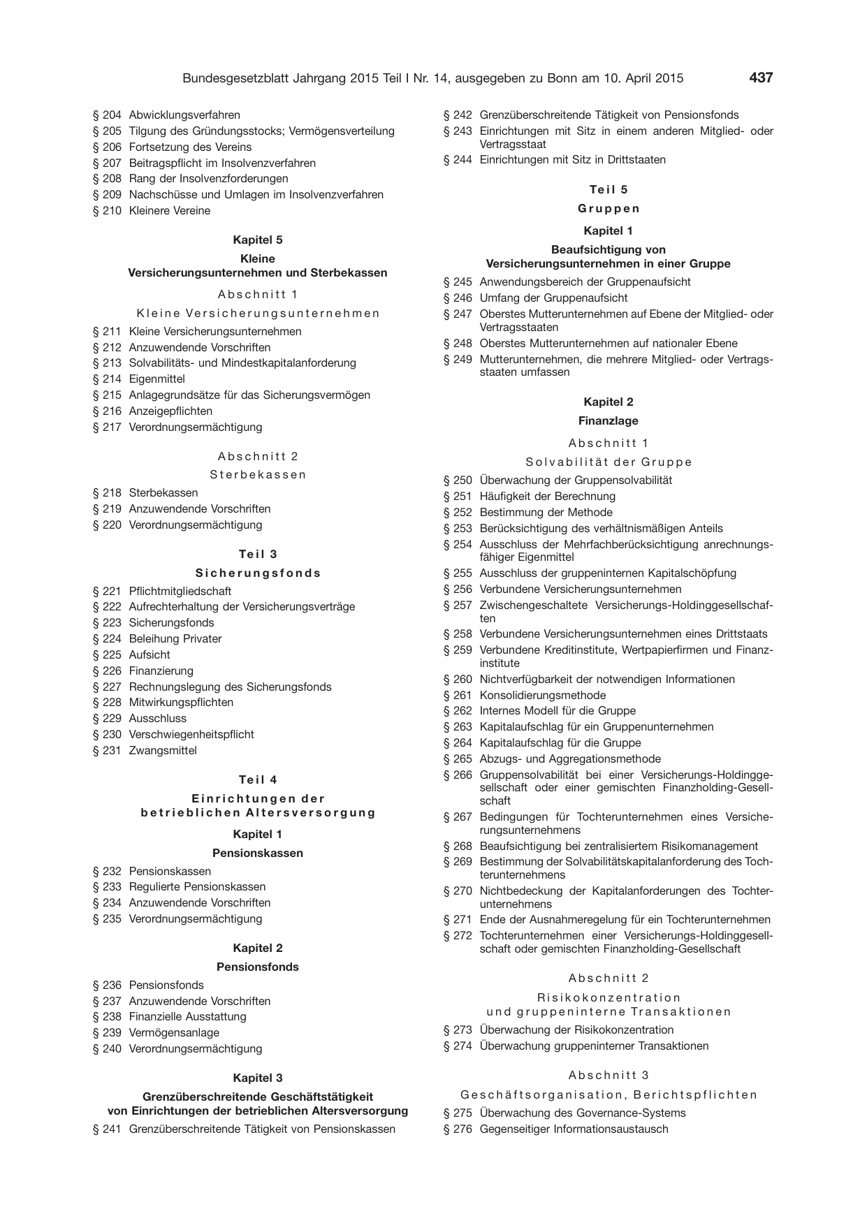BGBl. 2015, Seite 437 — Originalseite als Abbildung