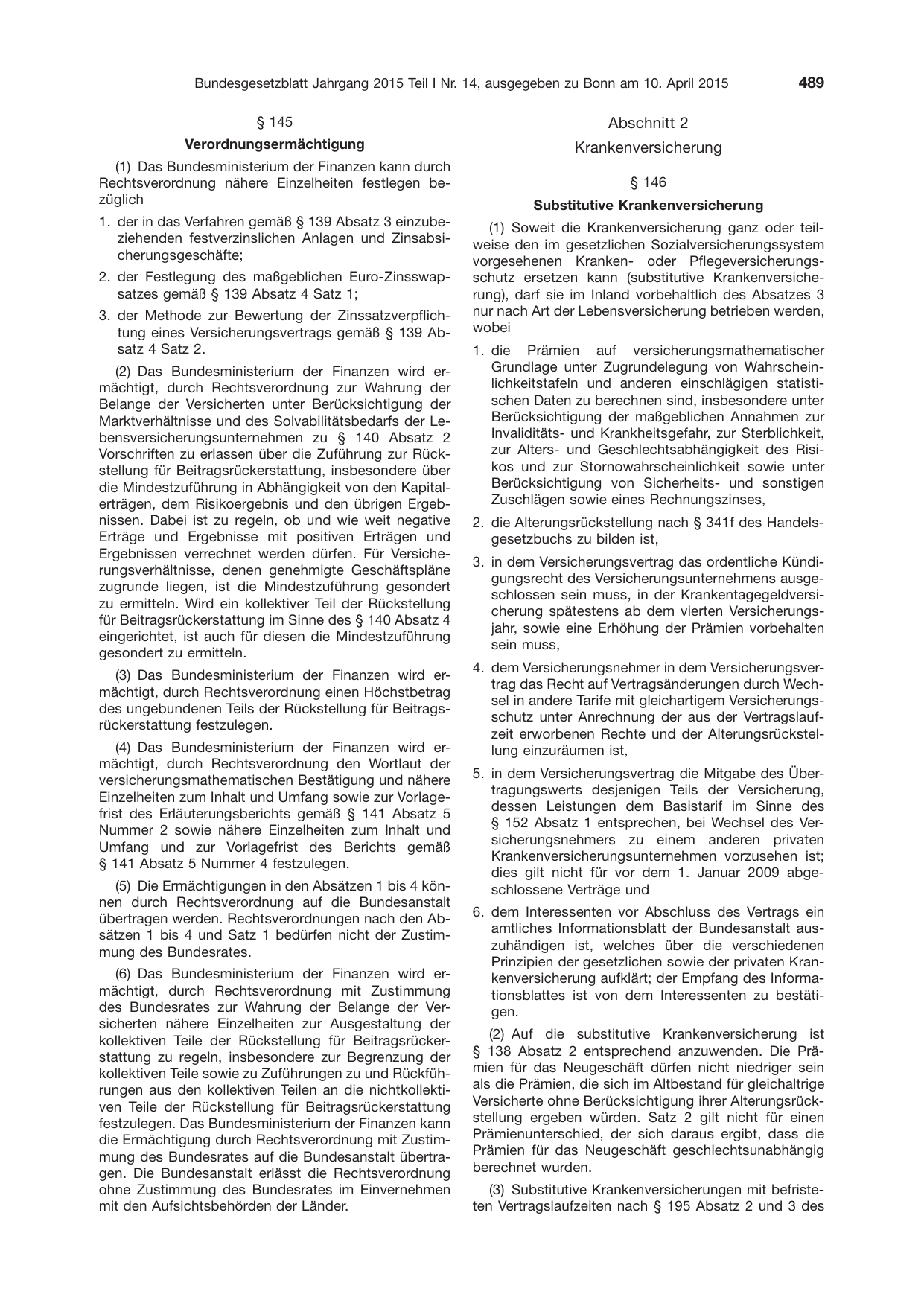 BGBl. 2015, Seite 489 — Originalseite als Abbildung