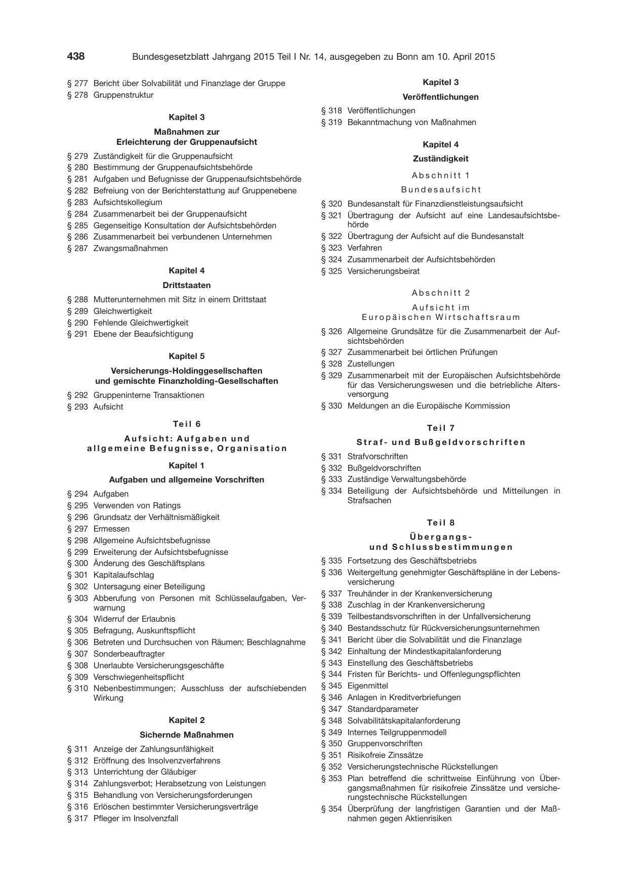 BGBl. 2015, Seite 438 — Originalseite als Abbildung