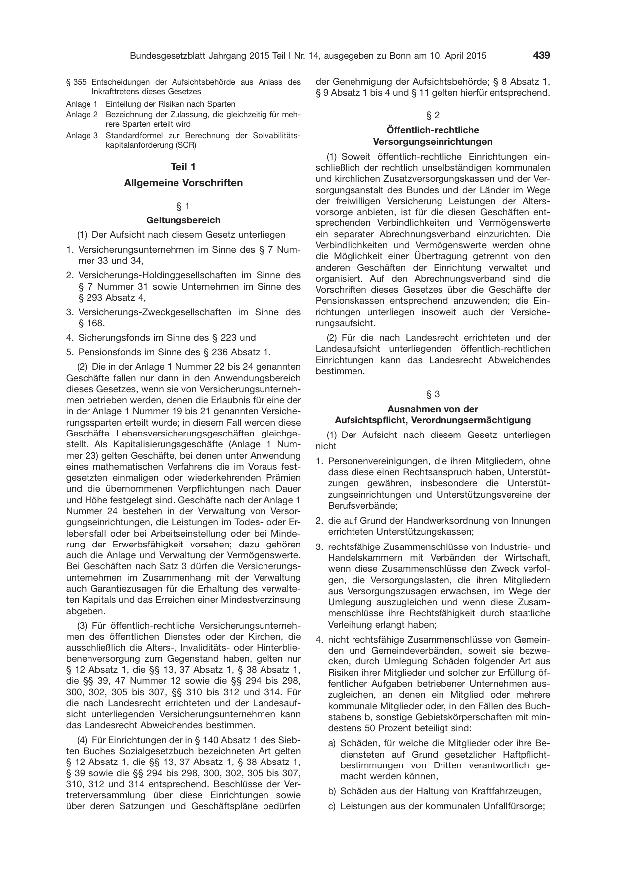 BGBl. 2015, Seite 439 — Originalseite als Abbildung