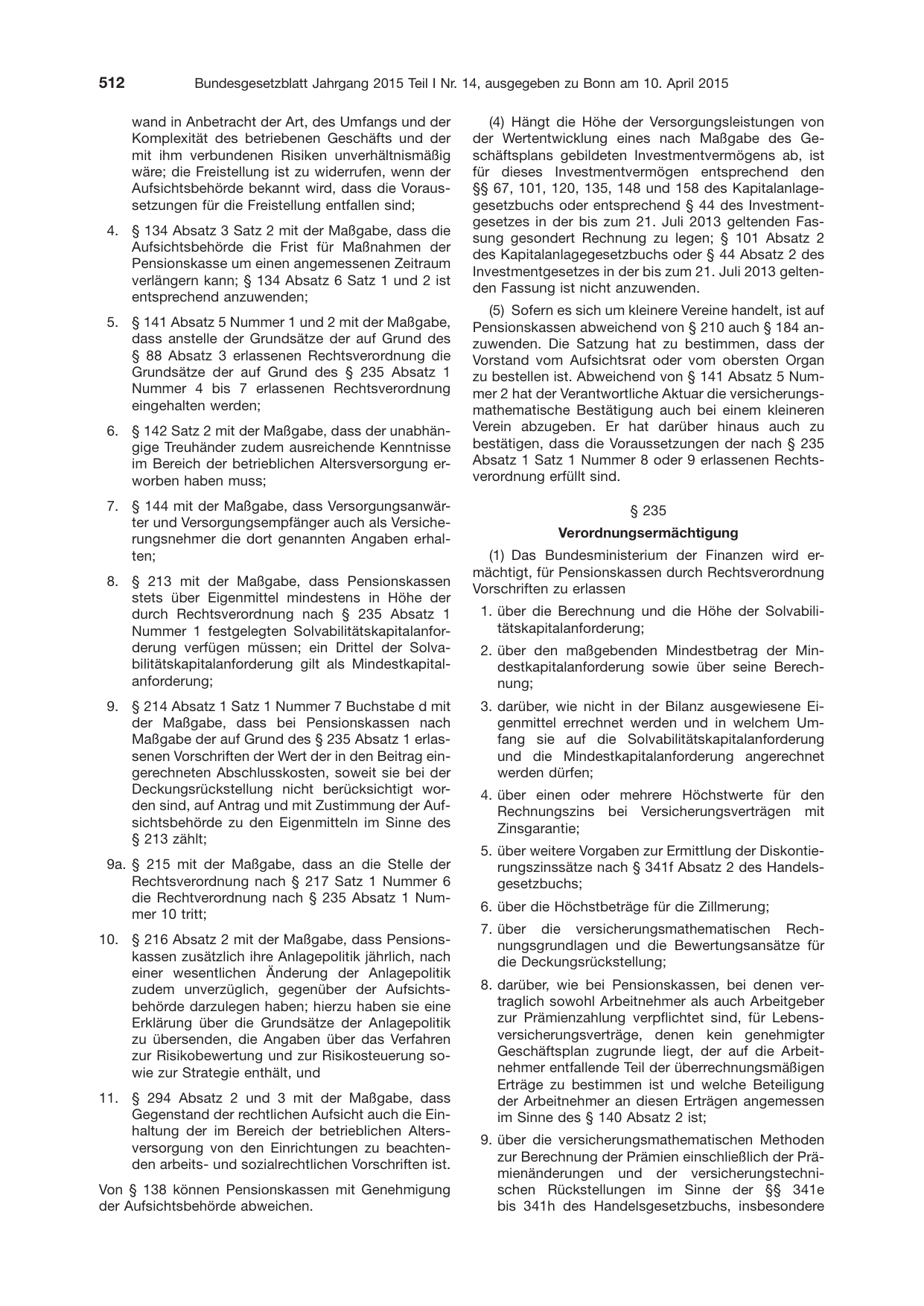 BGBl. 2015, Seite 512 — Originalseite als Abbildung
