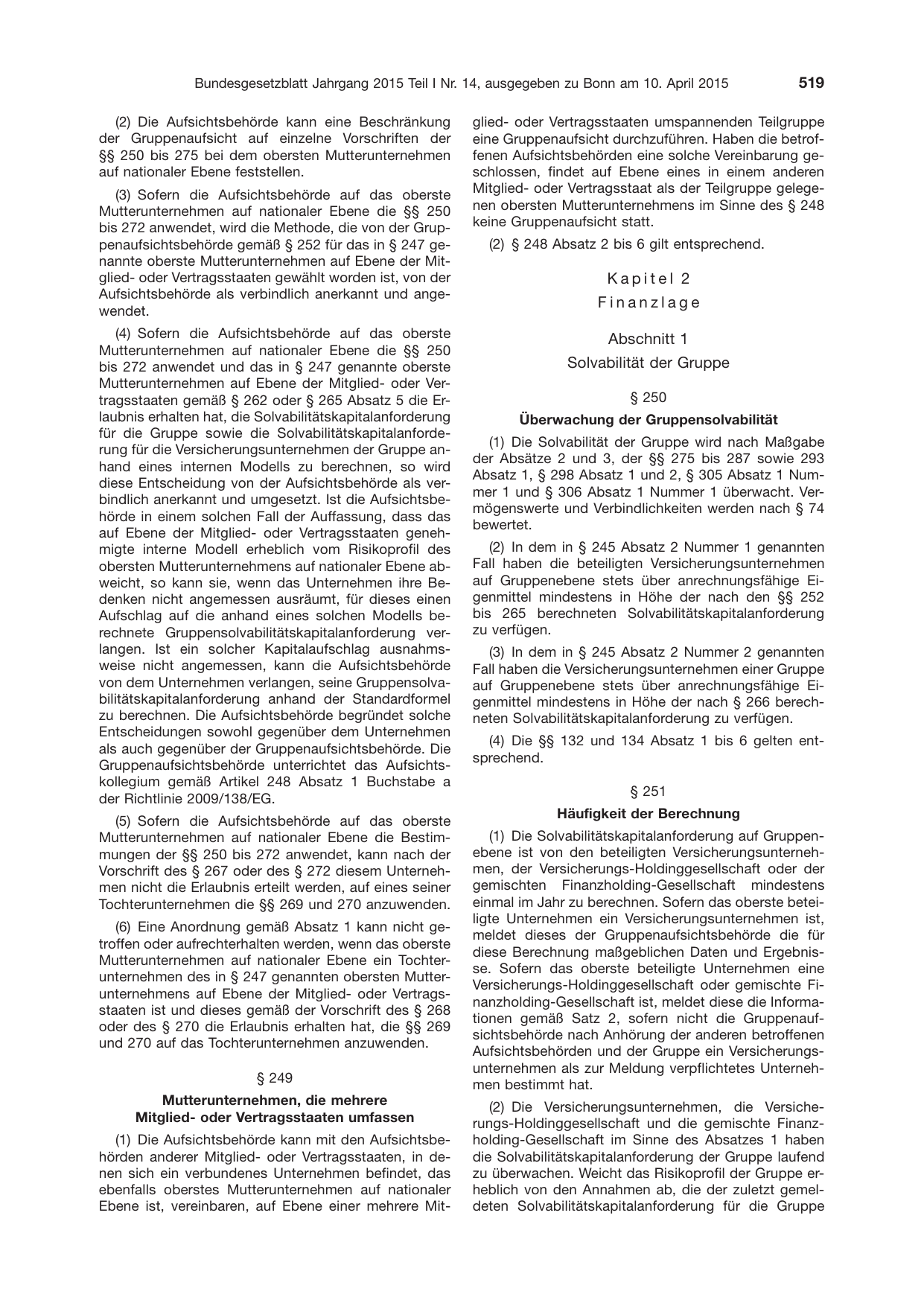 BGBl. 2015, Seite 519 — Originalseite als Abbildung
