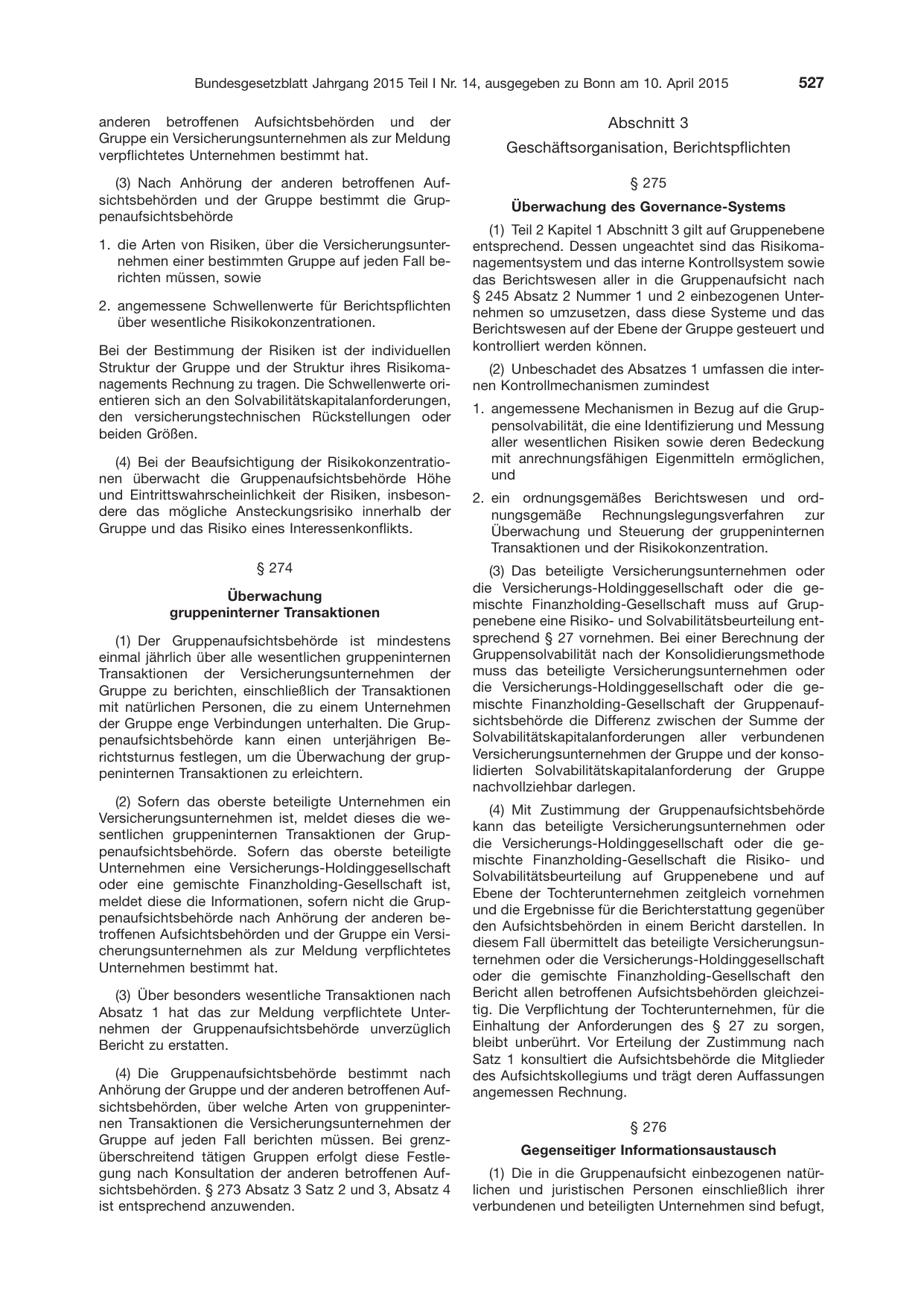 BGBl. 2015, Seite 527 — Originalseite als Abbildung
