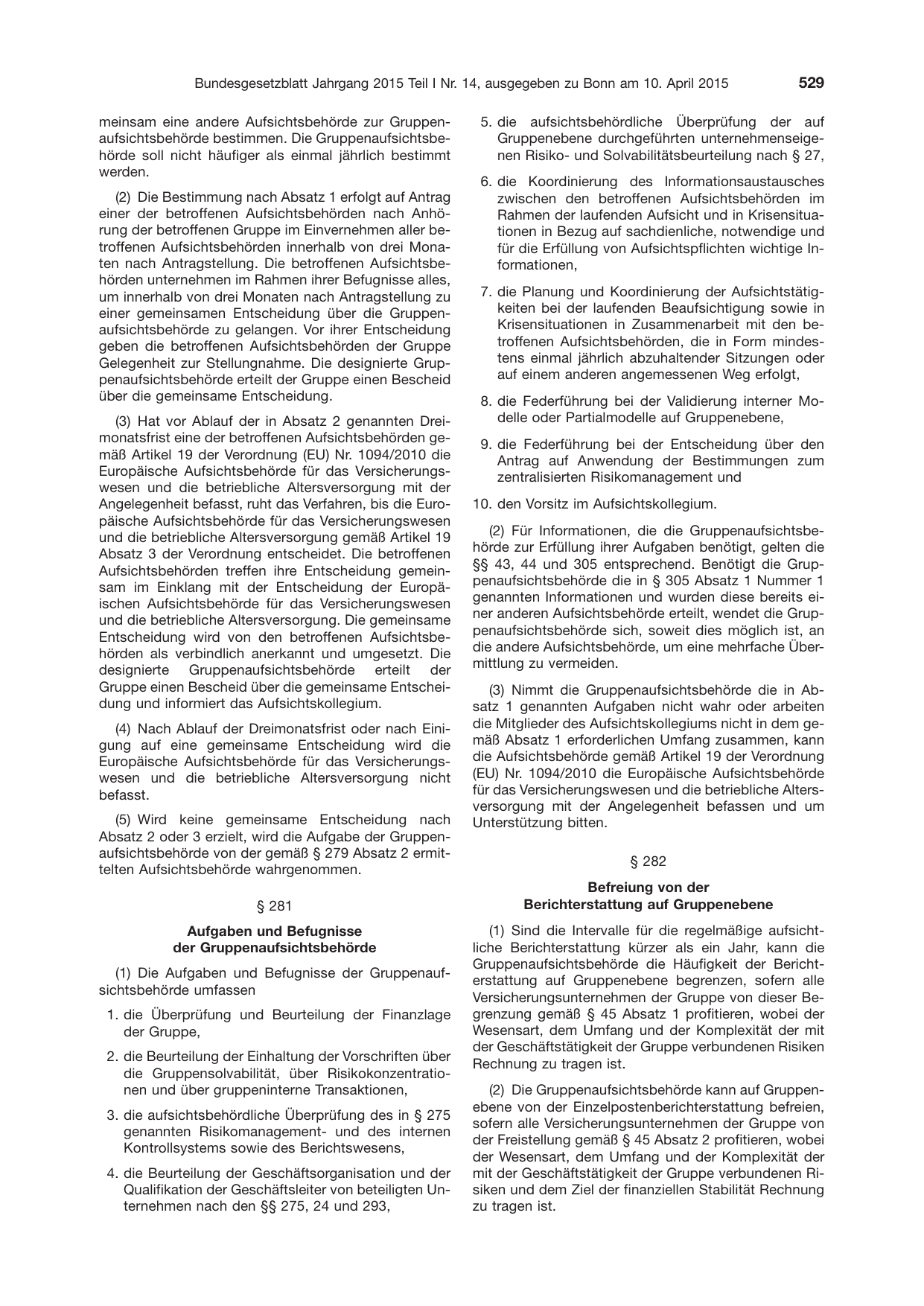 BGBl. 2015, Seite 529 — Originalseite als Abbildung