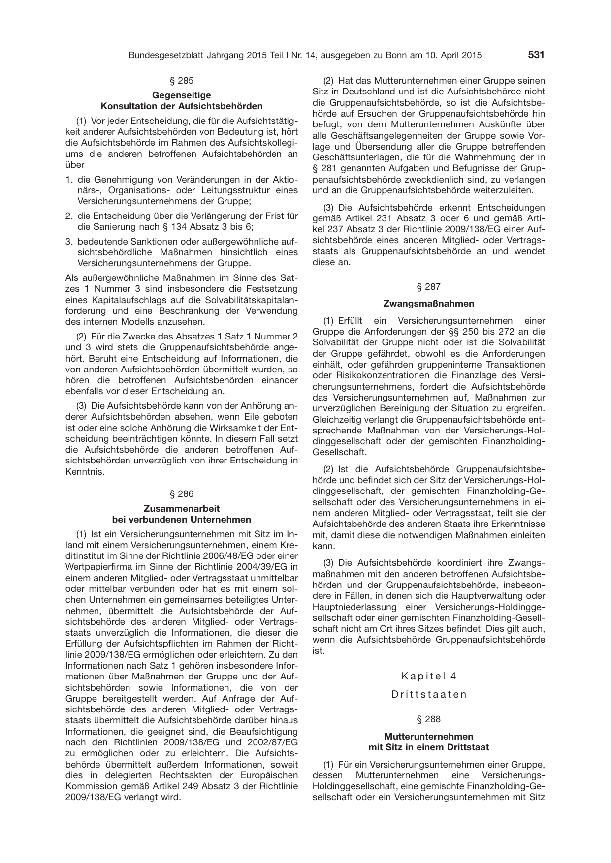 BGBl. 2015, Seite 531 — Originalseite als Abbildung