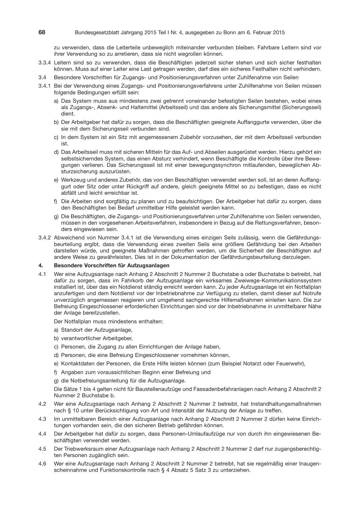 BGBl. 2015, Seite 68 — Originalseite als Abbildung