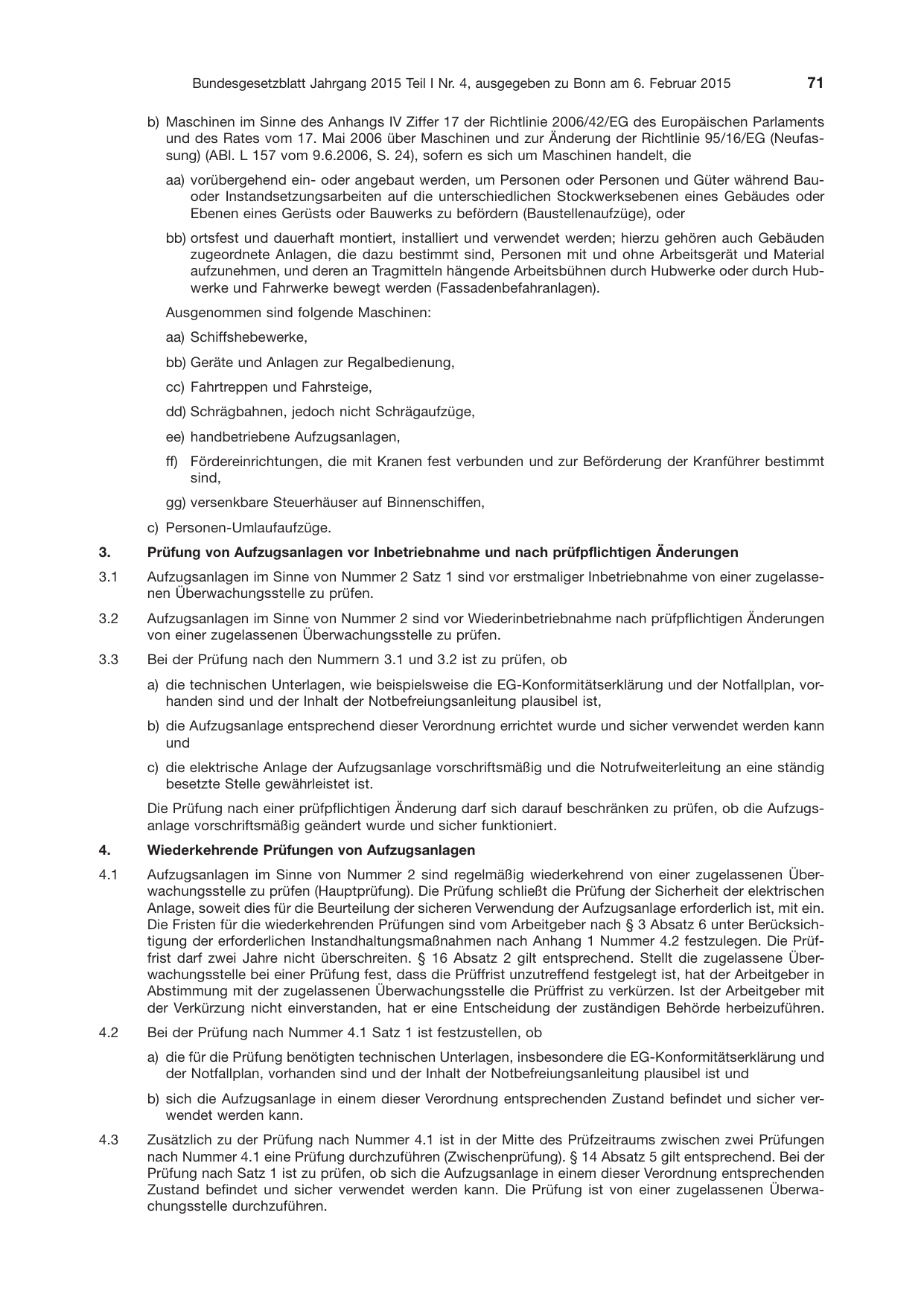 BGBl. 2015, Seite 71 — Originalseite als Abbildung