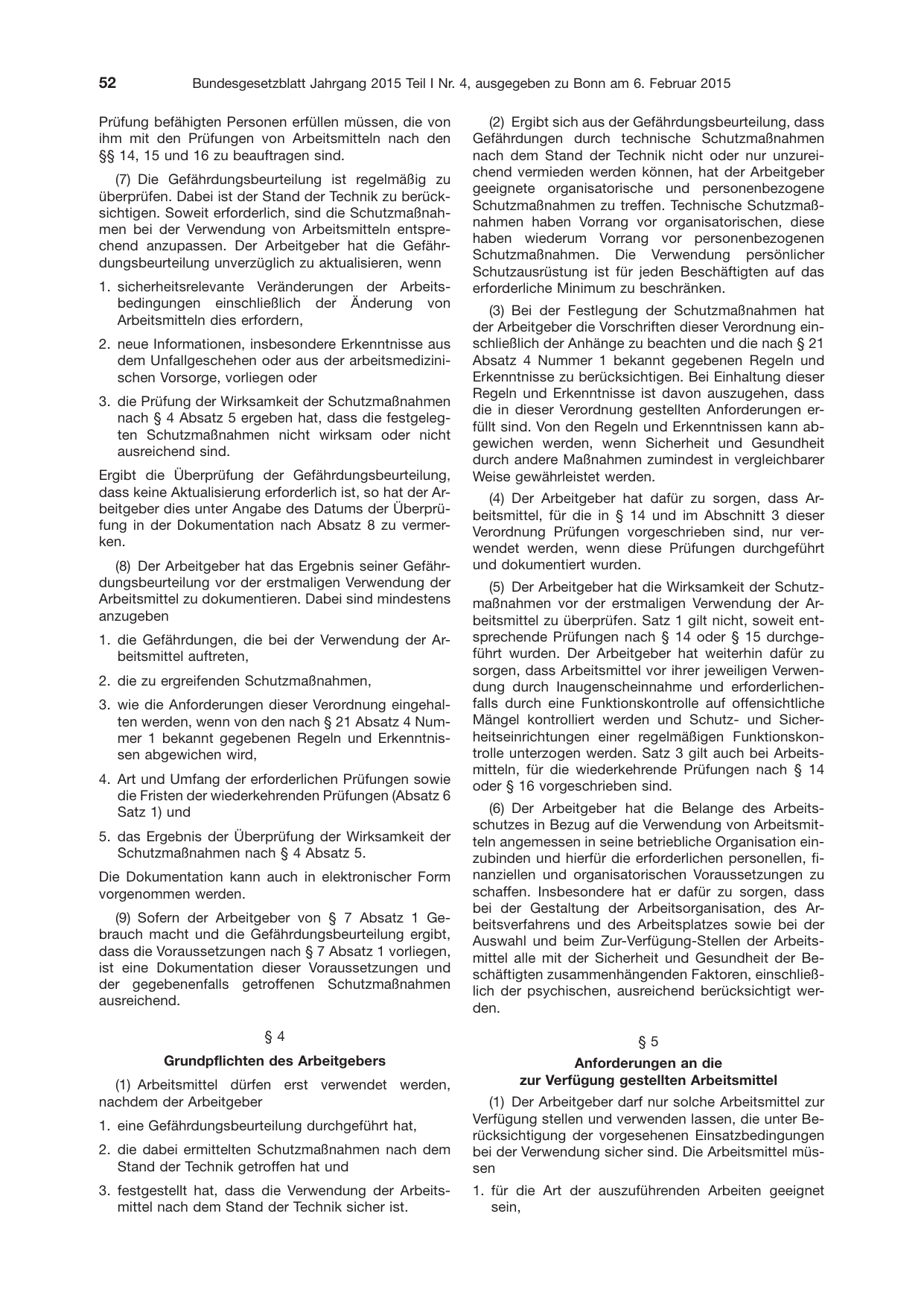 BGBl. 2015, Seite 52 — Originalseite als Abbildung