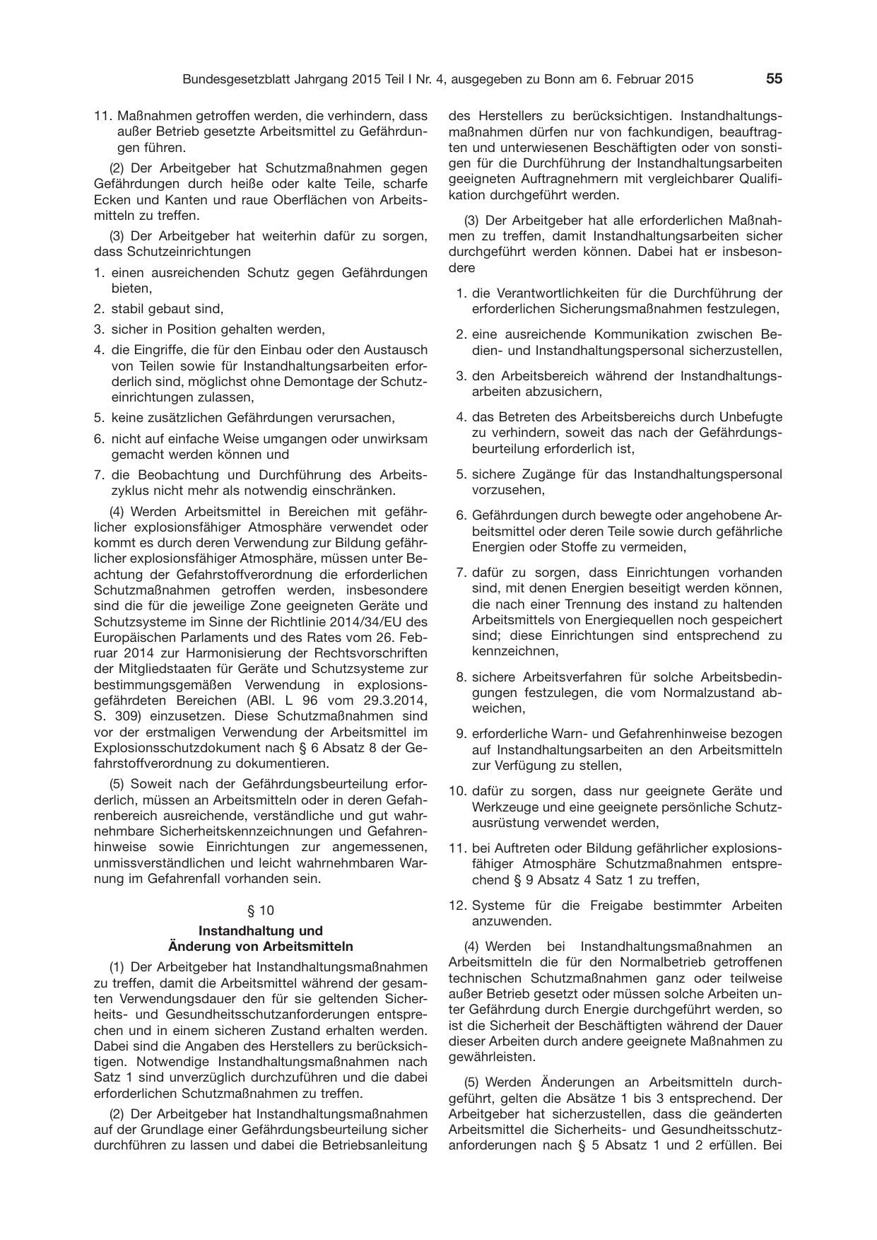BGBl. 2015, Seite 55 — Originalseite als Abbildung